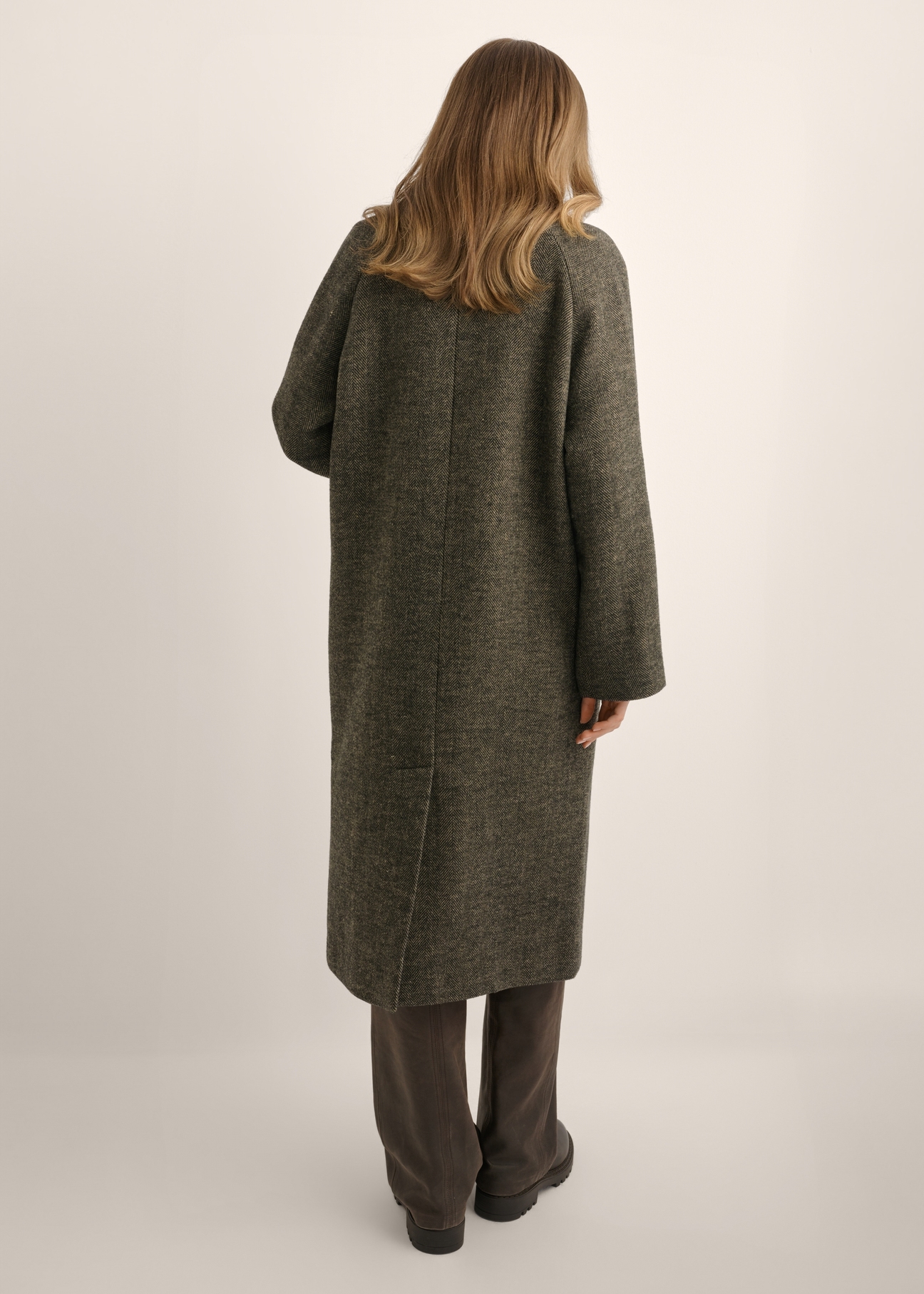 Płaszcz damski z wełną PLADT-0084-1L(Z26)