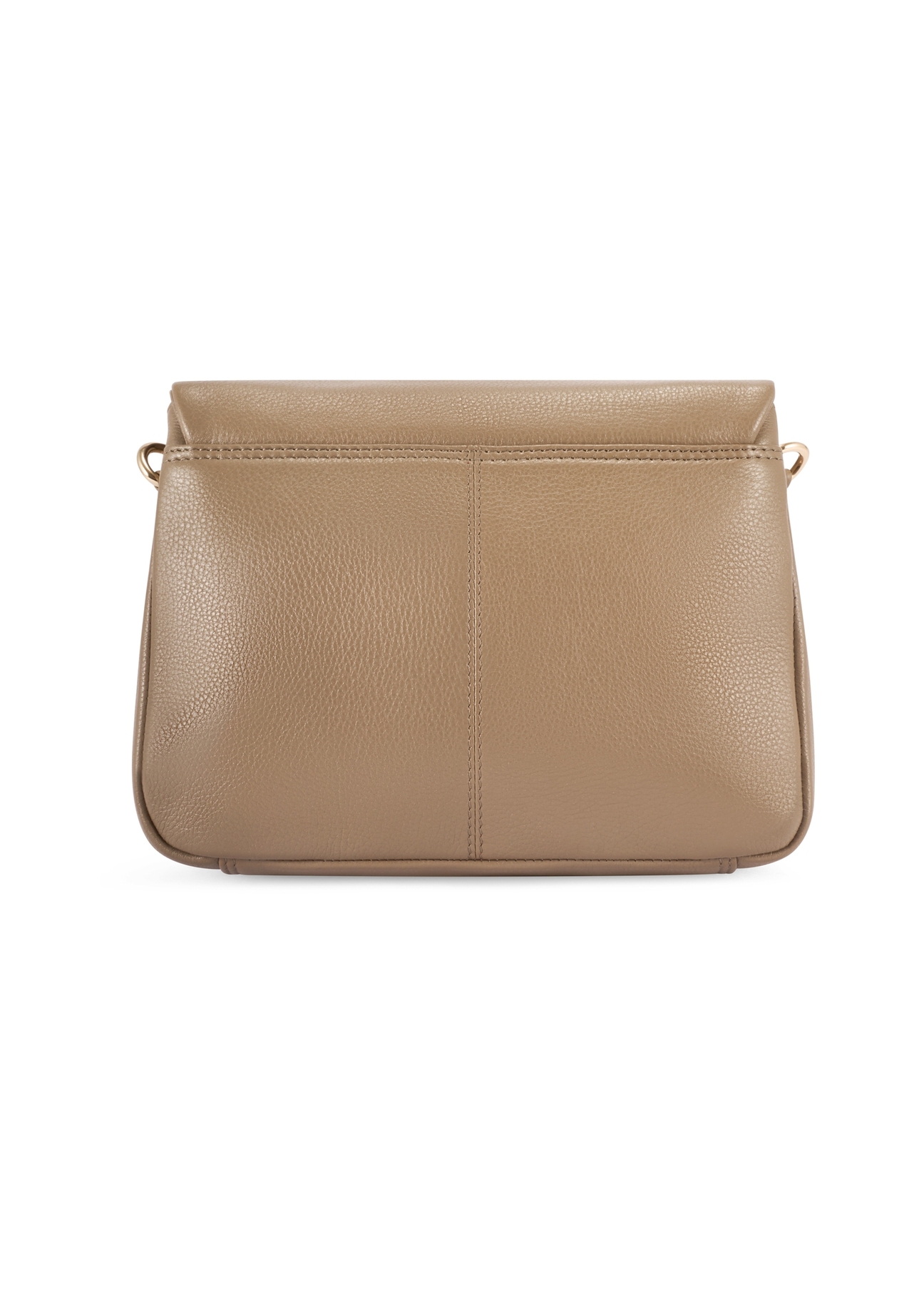 Ciemnobeżowa skórzana torebka damska TORES-0911F-1K(W26)