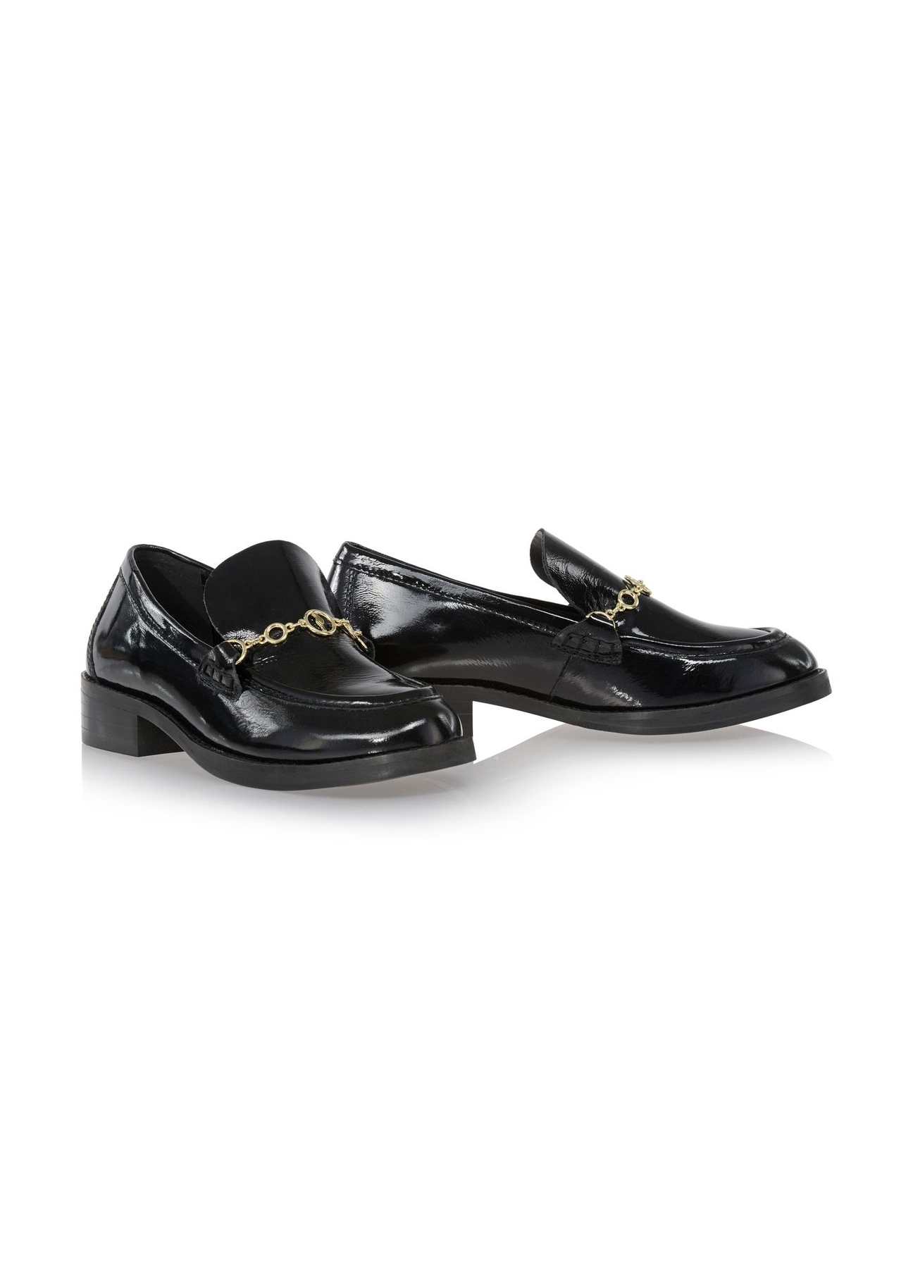 Skórzane loafersy damskie z klamrą BUTYD-1022-97(Z23)-02