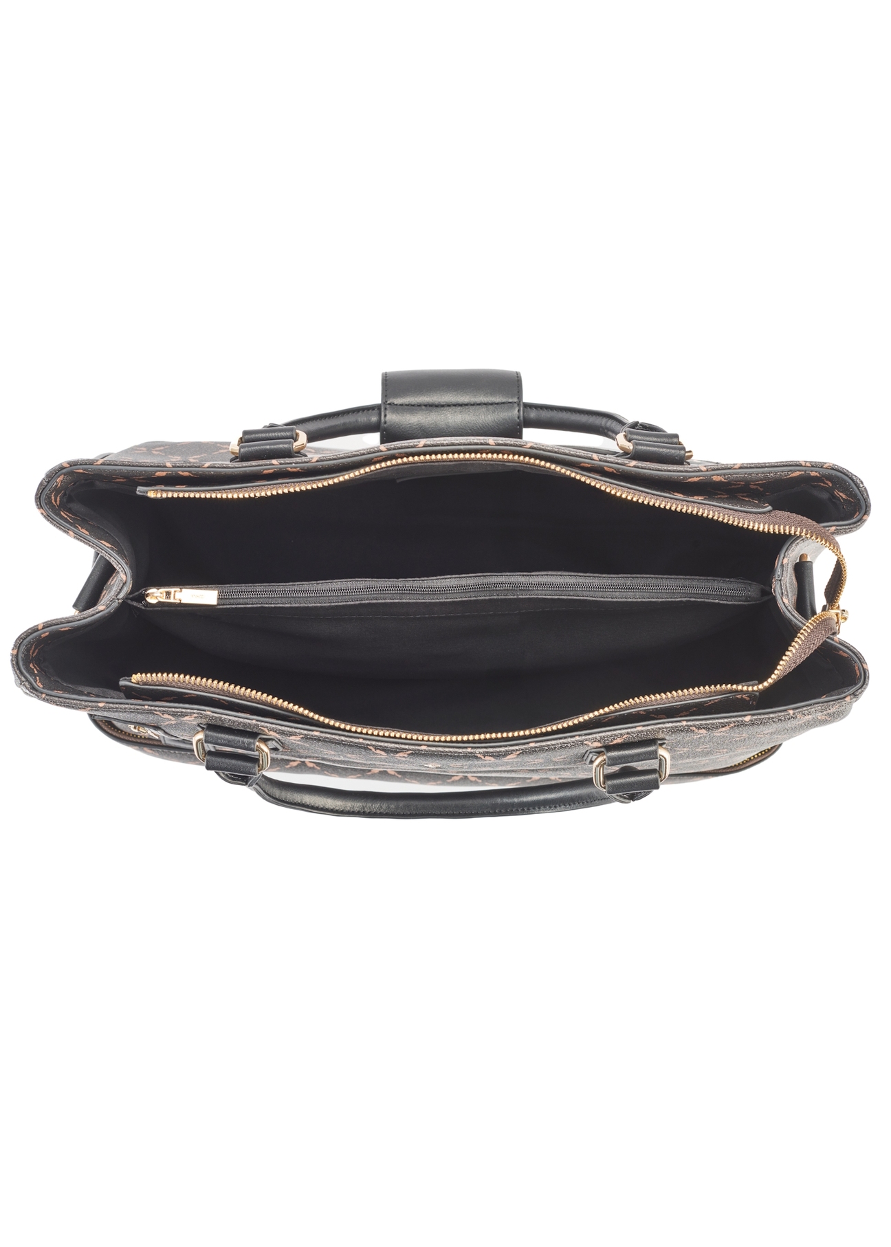 Brązowa damska torba podróżna z monogramem TOREC-1079-89(Z25)