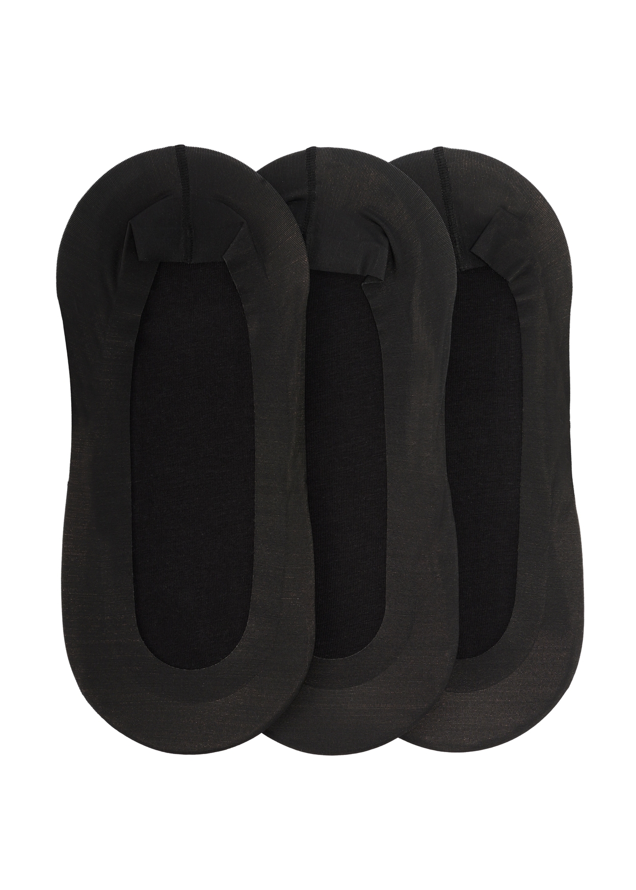 Zestaw czarnych stopek damskich ZESDT-0032-99(W26) - widok produktu od góry, na białym tle. 