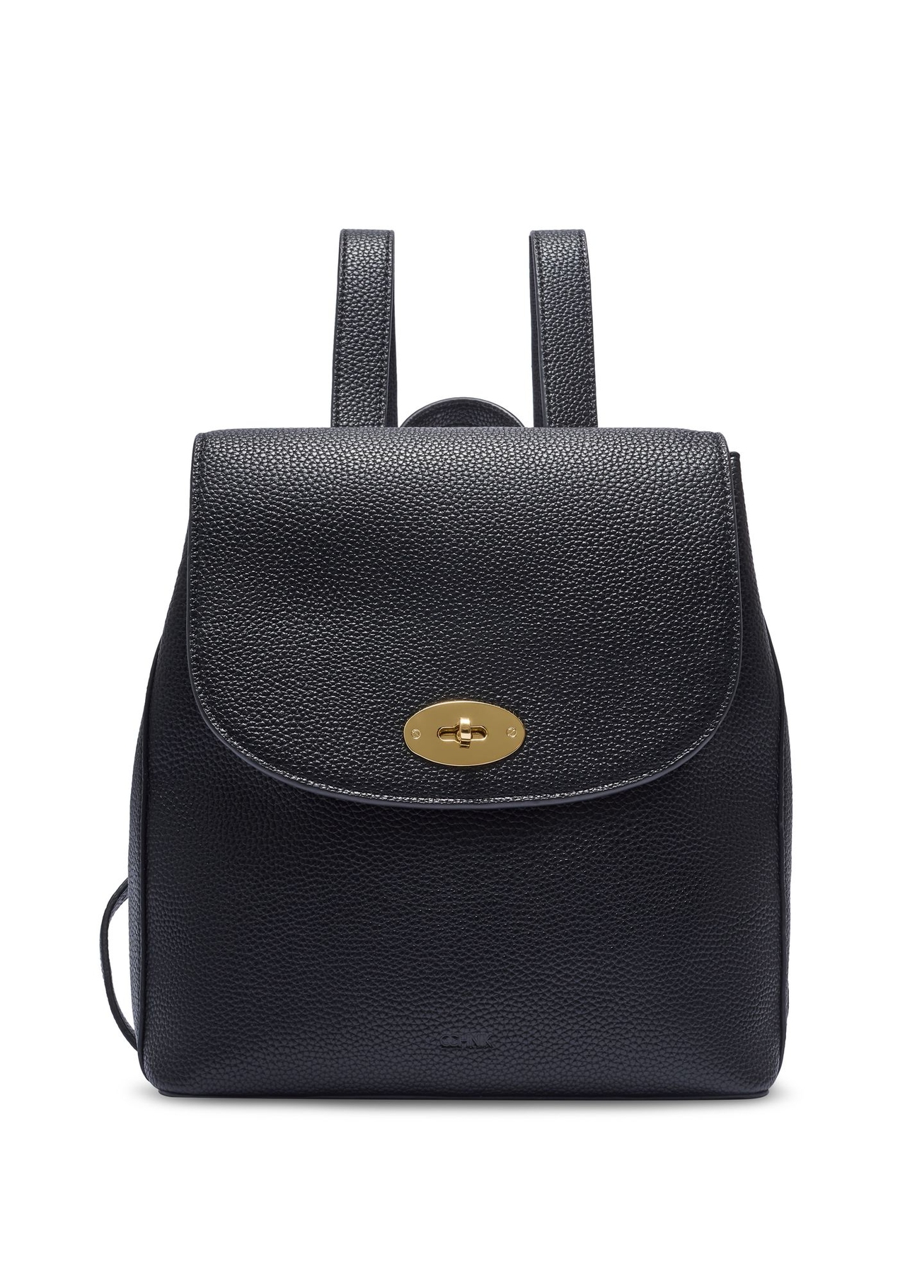 Czarny plecak damski TOREC-1138-9I(W26) - widok produktu z przodu na białym tle.  