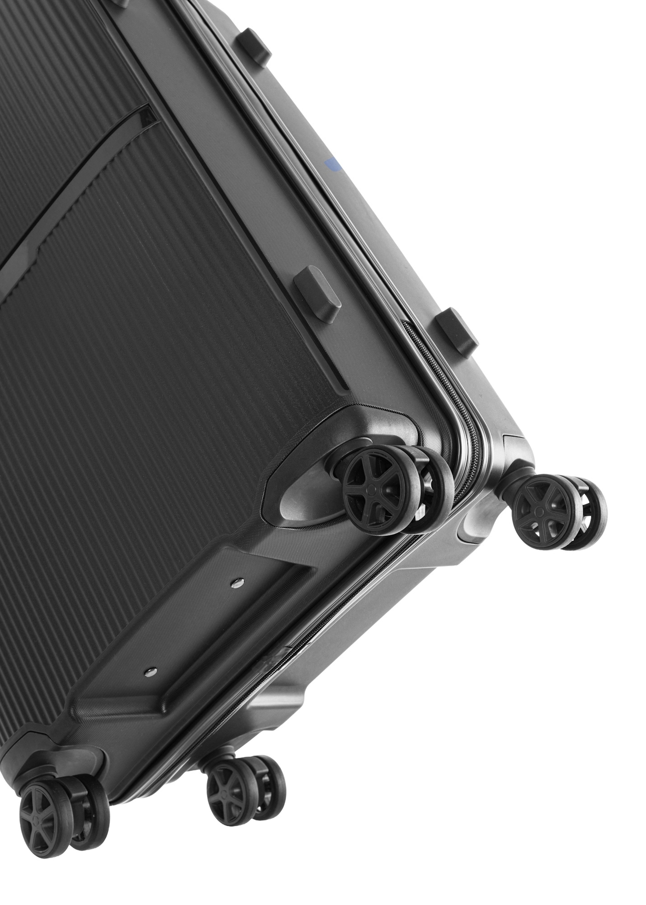 Komplet walizek na kółkach 19"/24"/28" WALPP-0026-99(W26), widok kółek produktu na białym tle.