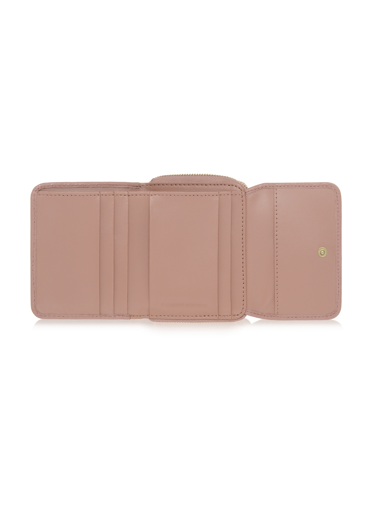 Mały różowy skórzany portfel damski PORES-0802A-31(W23)-04