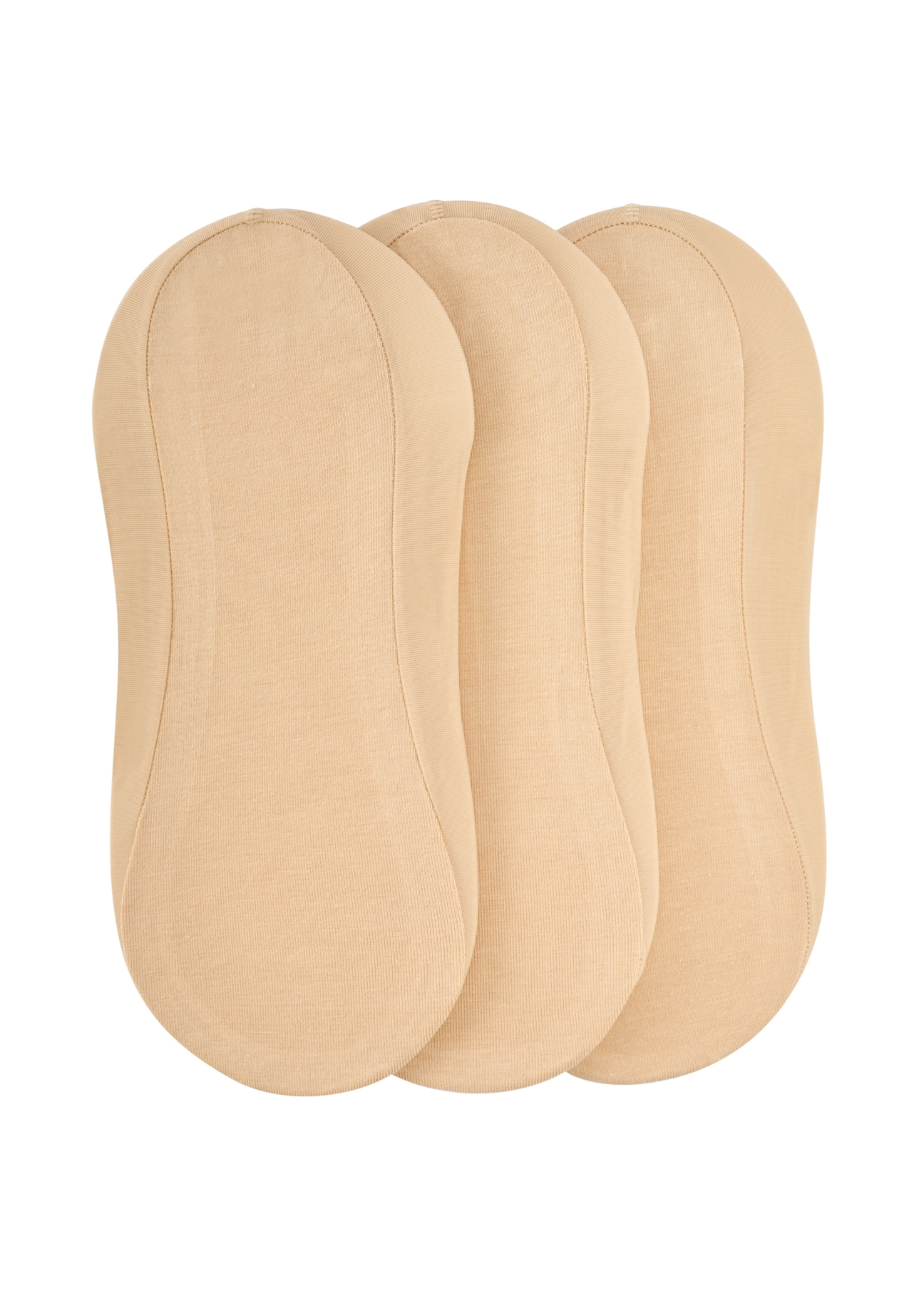 Zestaw beżowych stopek damskich ZESDT-0032-1B(W26) - widok produktu od góry, na białym tle. 