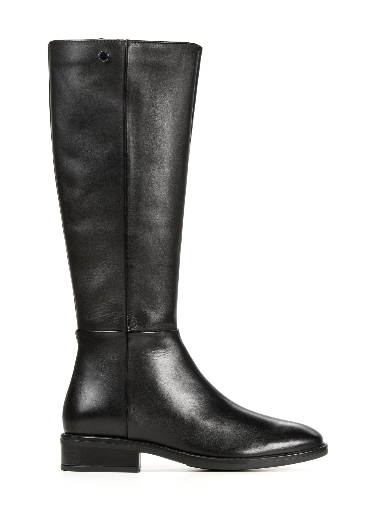 Czarne skórzane kozaki damskie BUTYD-1183-99(Z25)
