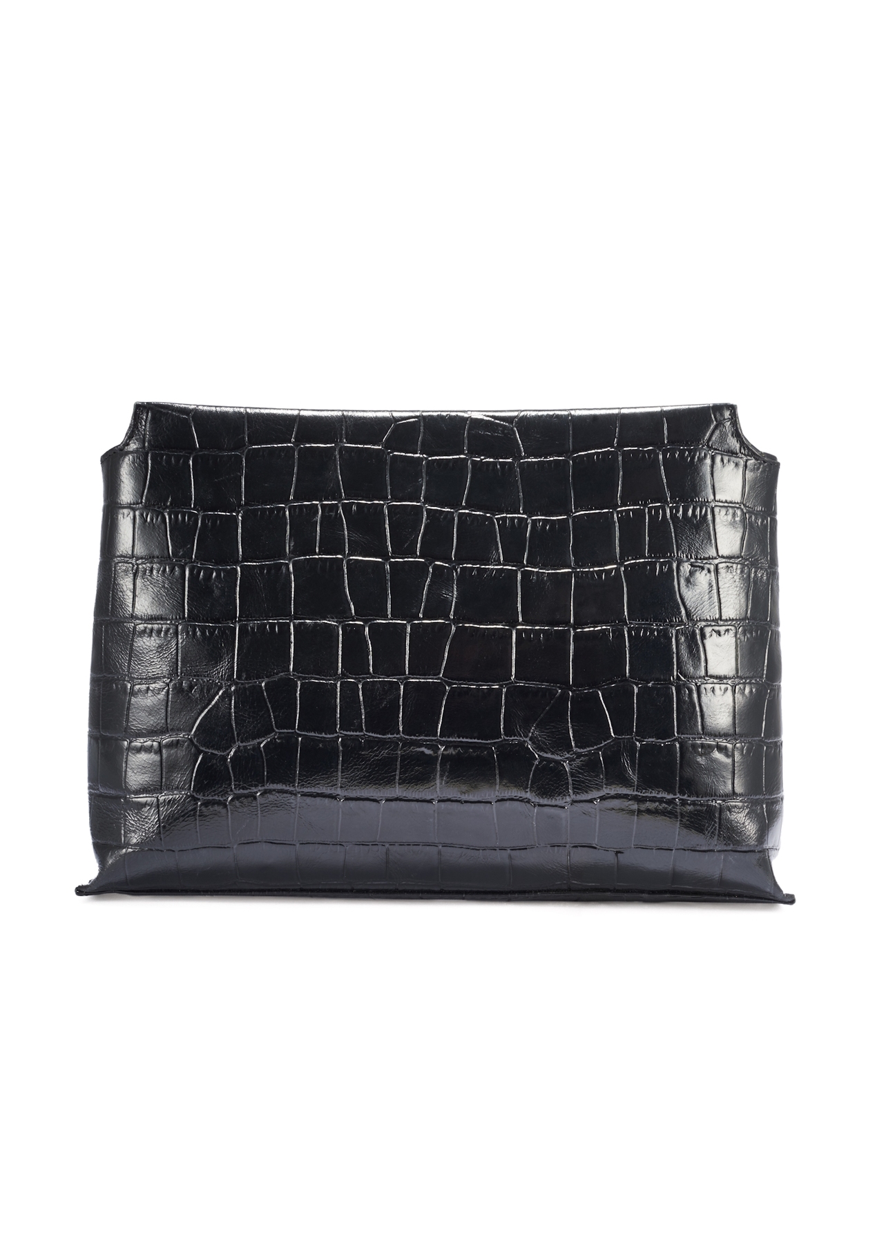 Czarna torebka damska croco TORES-1159E-99(Z25)