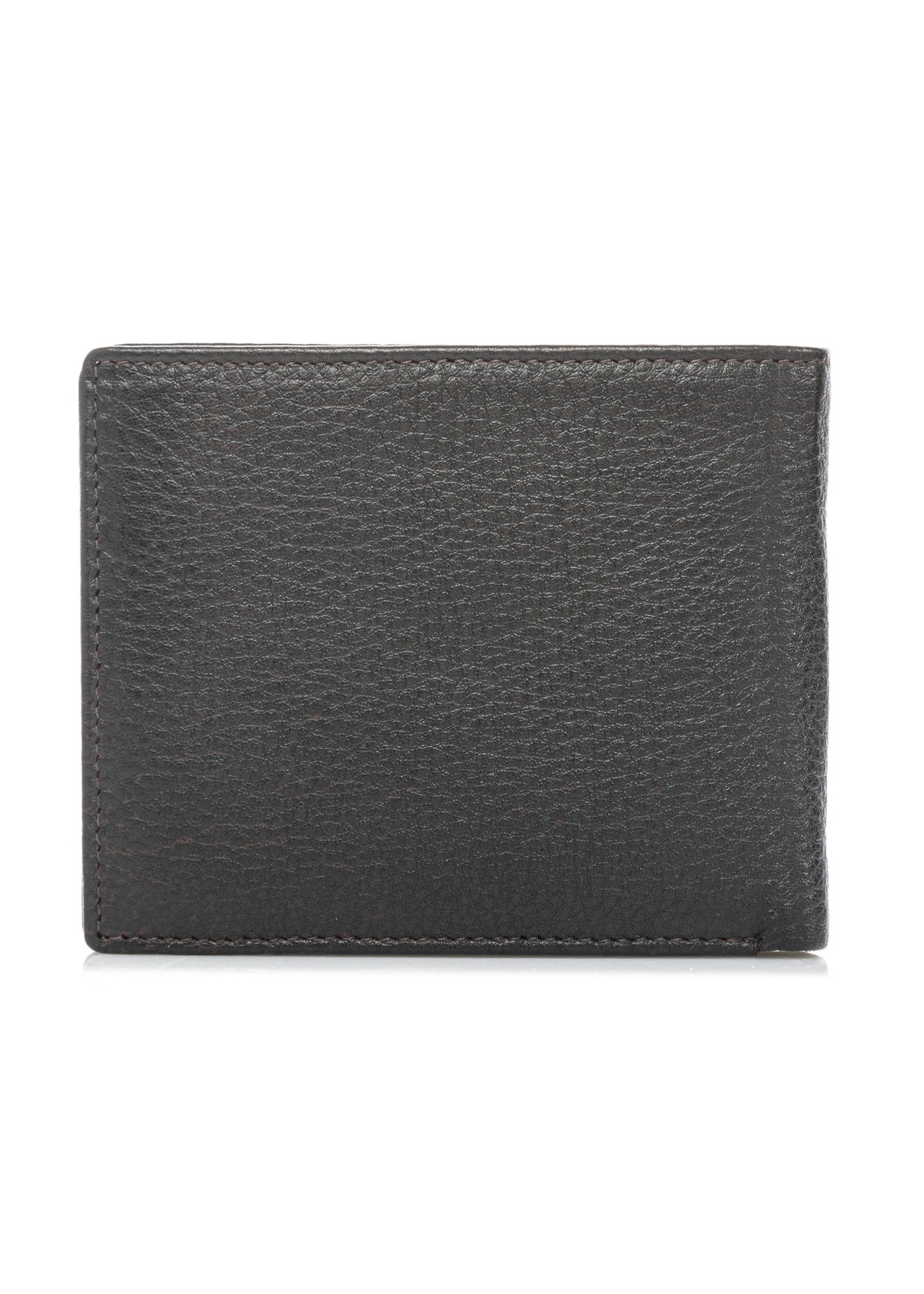 Ciemnobrązowy mały skórzany portfel męski PORMS-0687-1I(W26)