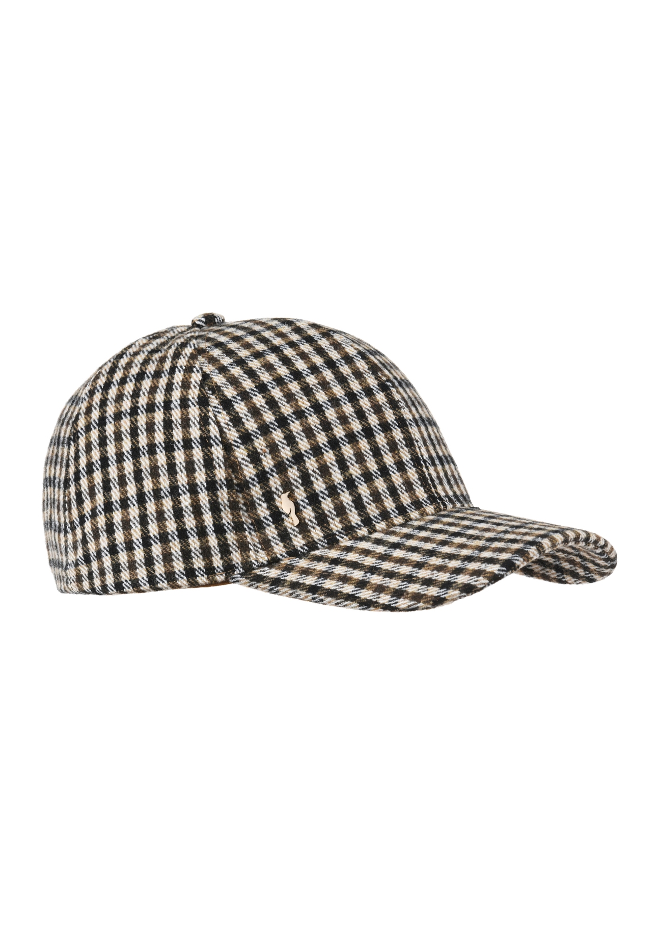 Czapka w pepitkę damska z wełną CZADF-0039-89(Z23)-04