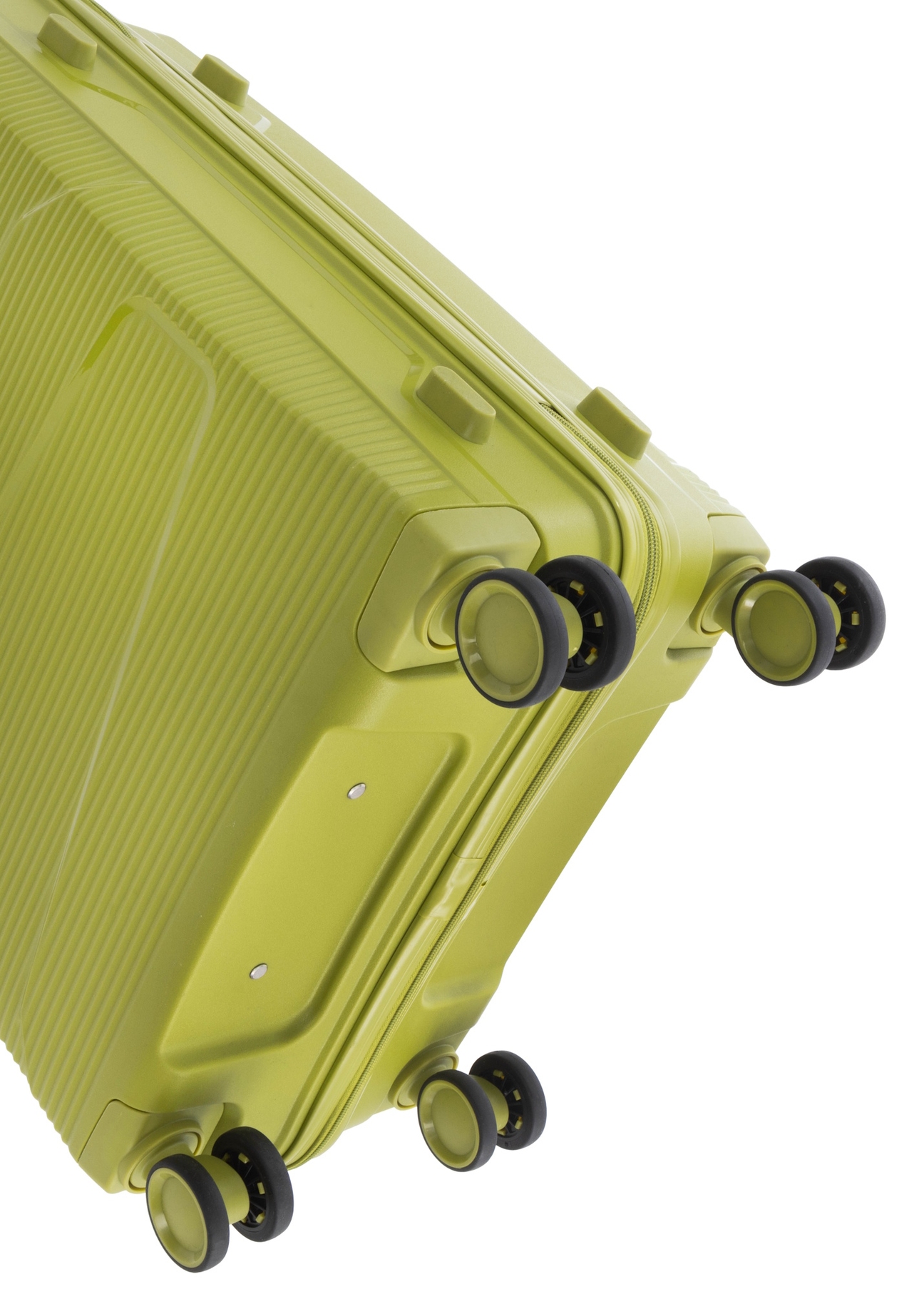 Komplet walizek na kółkach 19"/24"/28" WALPP-0028-8G(W26), widok kółek produktu na białym tle.