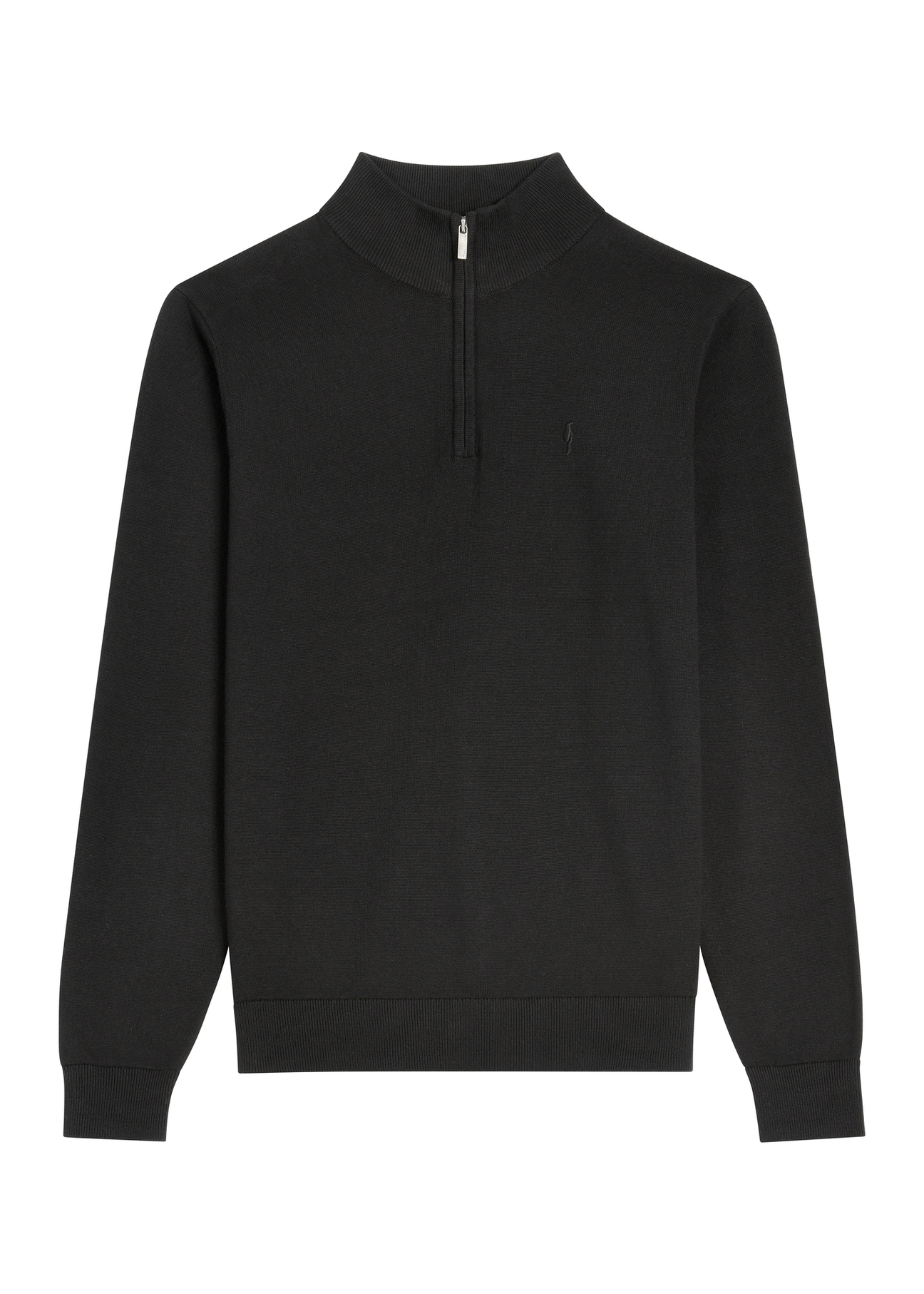 Czarny sweter męski SWEMT-0174-99(Z26), widok produktu z przodu na białym tle.