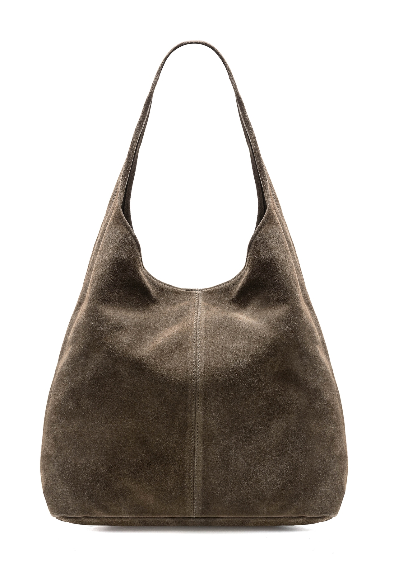 Zamszowa shopperka damska khaki TORES-1177-57(Z25)
