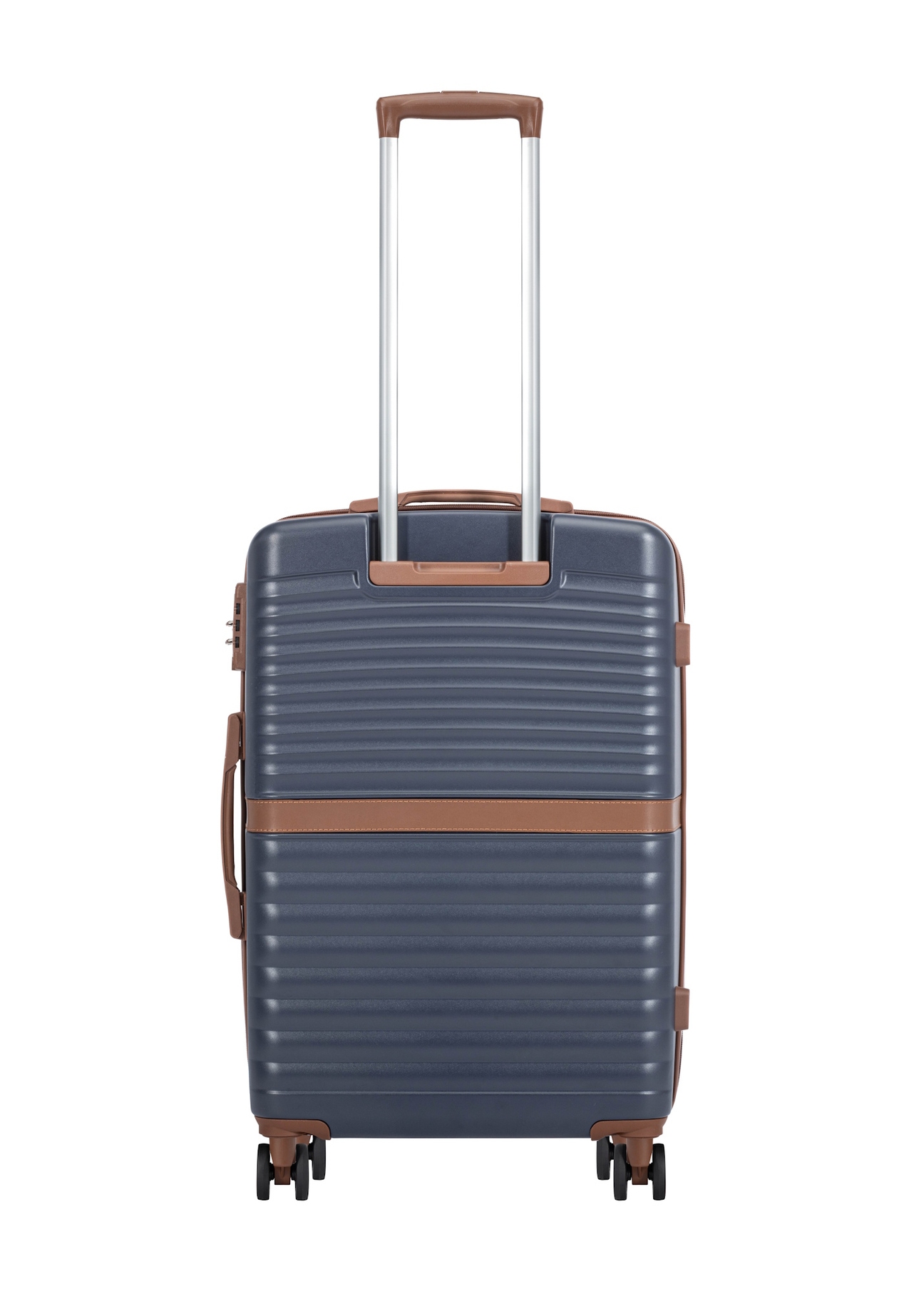 Walizka średnia na kółkach WALAB-0084-7D-24(W26), widok produktu z tyłu na białym tle.