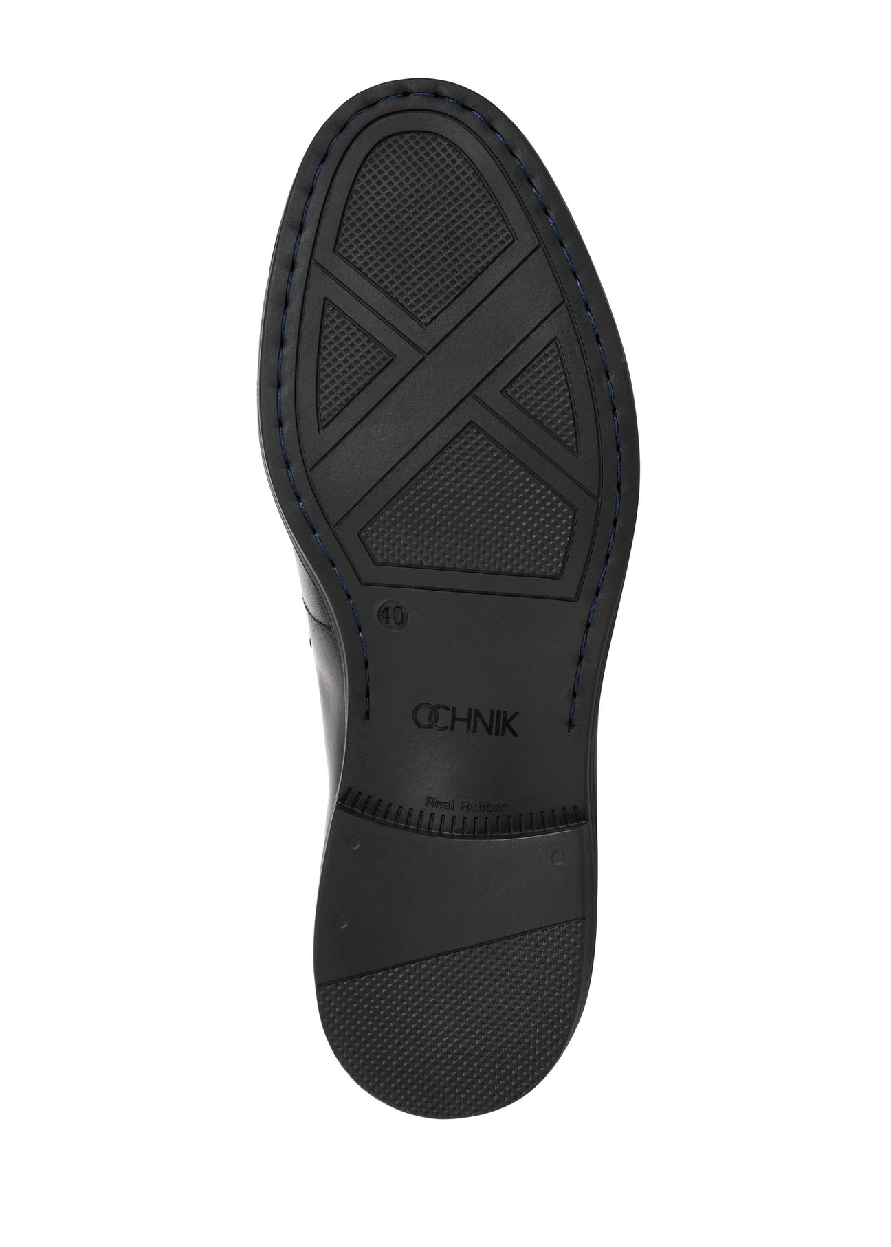 Skórzane czarne loafersy męskie BUTYM-0454-99(W24)-04