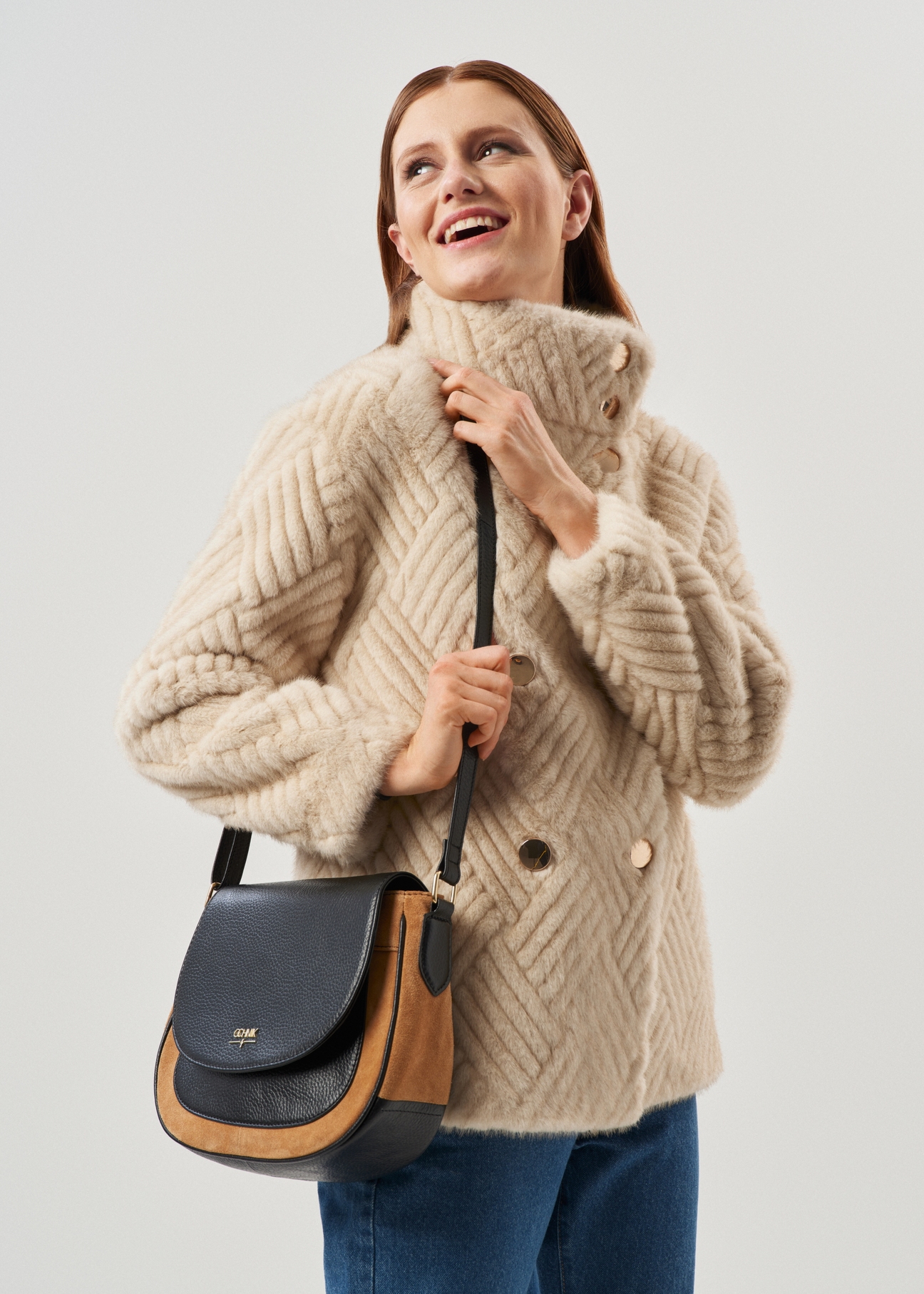 Skórzana torebka damska saddle bag TORES-0932-98(Z23)-07