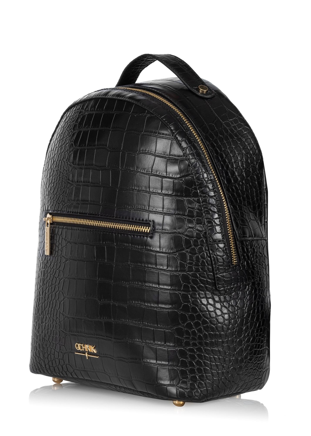 Czarny plecak damski croco TOREC-0811-99(W23)-02