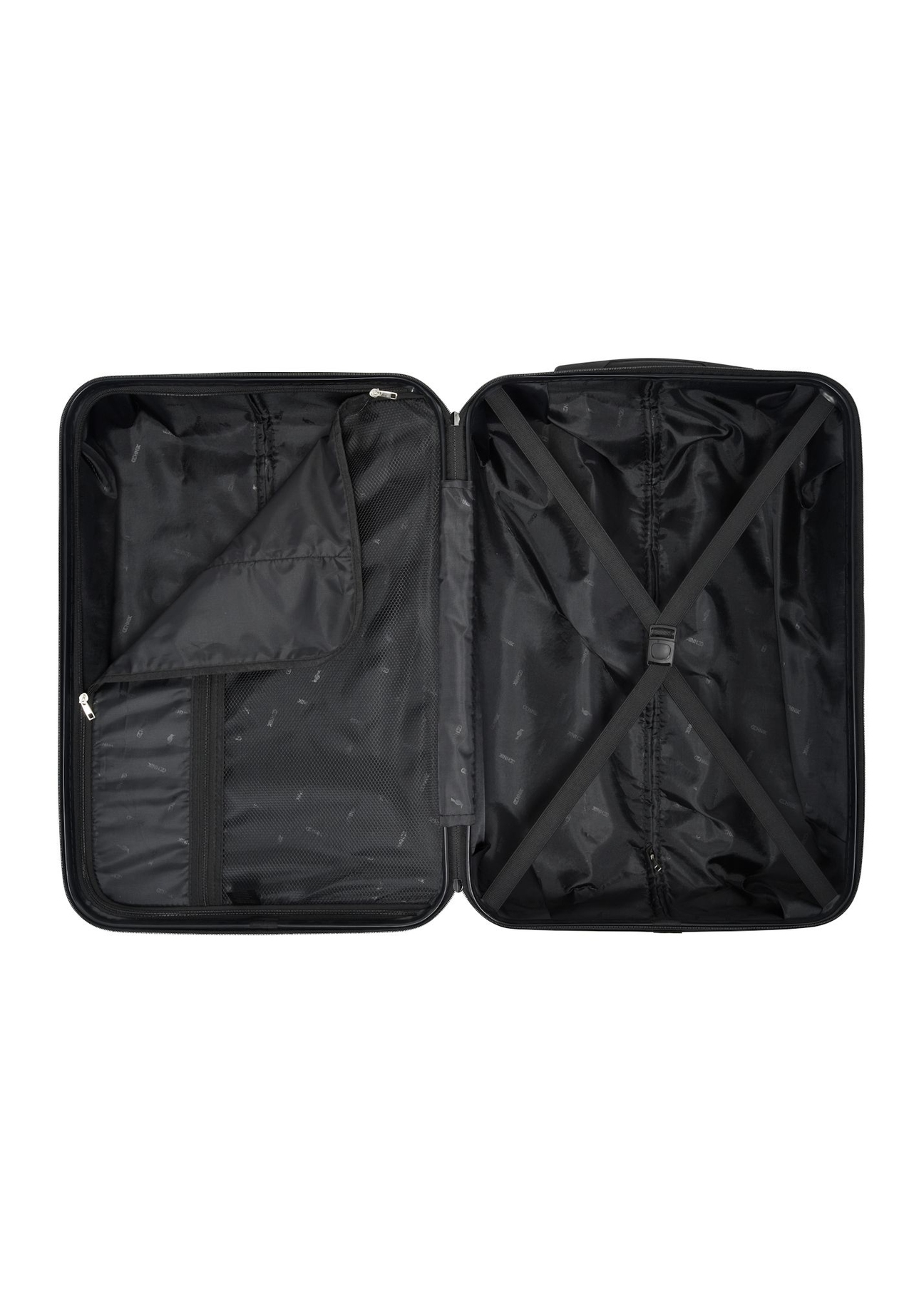 Walizka średnia na kółkach WALAB-0067-0X-24(W26), widok produktu w środku na białym tle.