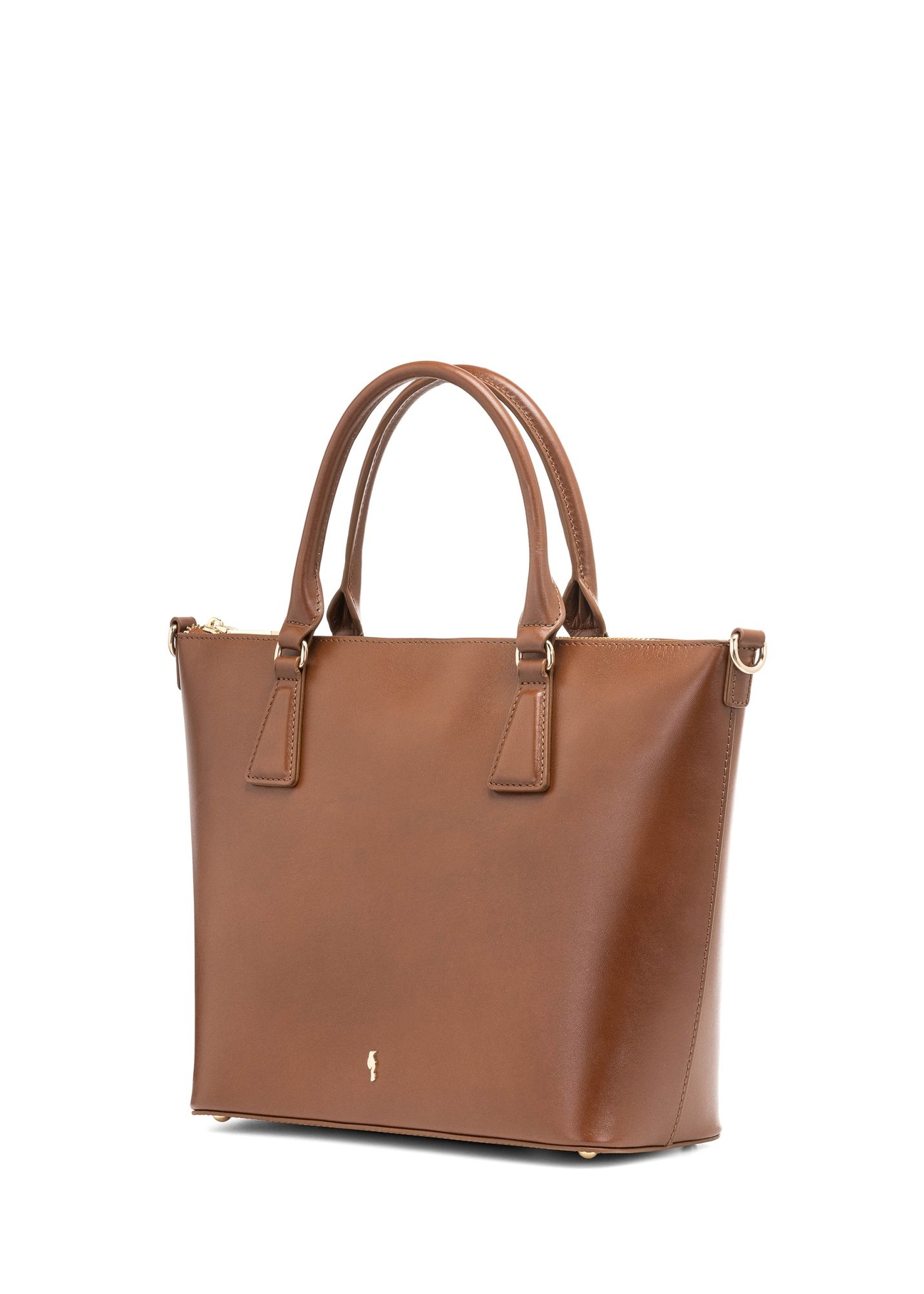 Brązowa skórzana torebka shopper TORES-1104-89(W25)-02