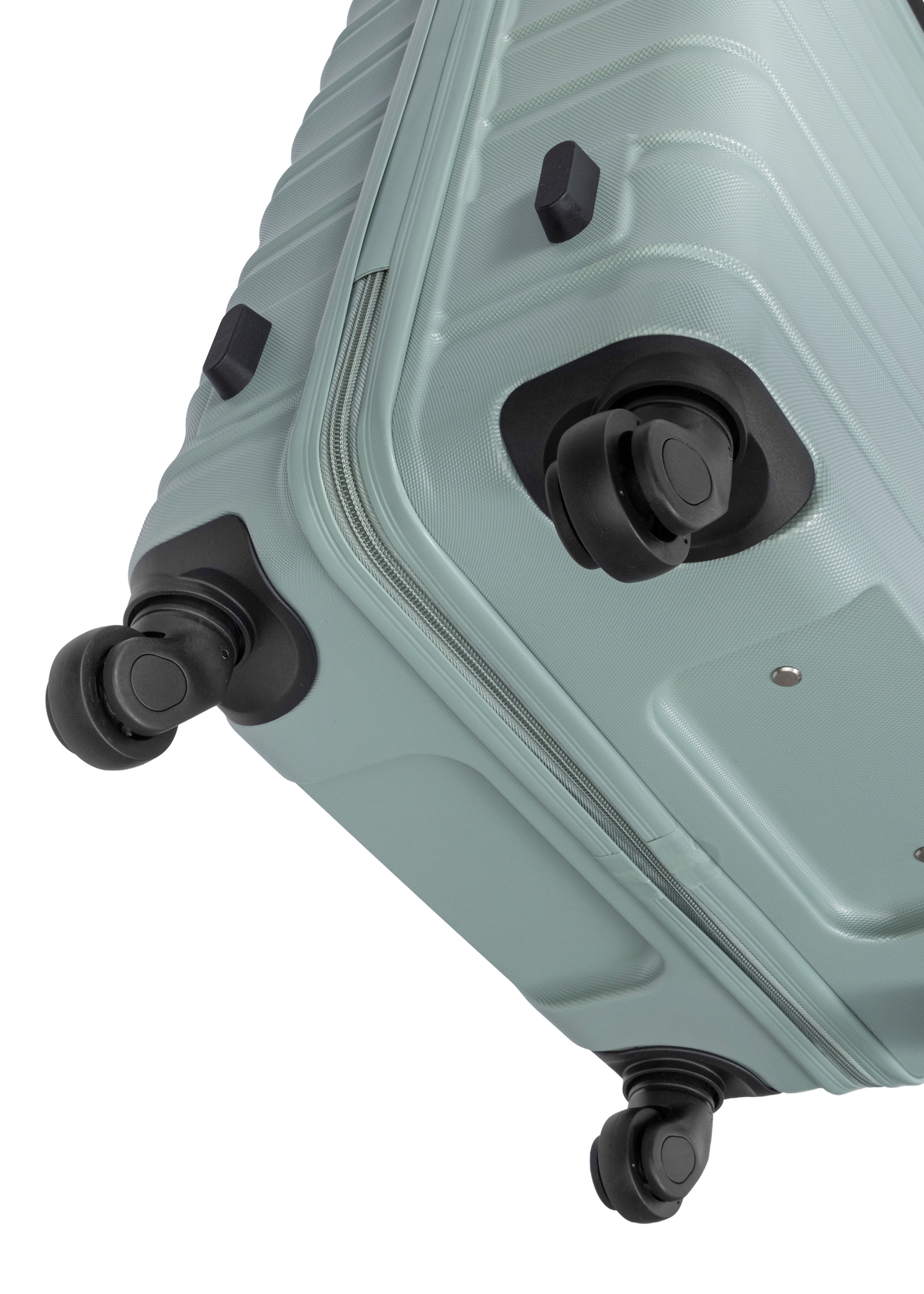 Walizka średnia na kółkach WALAB-0081-8F-24(W26), widok kółek produktu na białym tle.