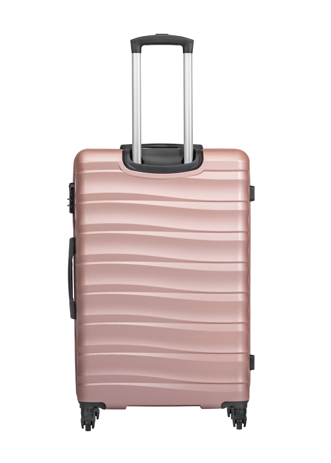 Komplet walizek na kółkach 19'/24'/28' WALAB-0081-5X(W26), widok produktu z tyłu na białym tle.