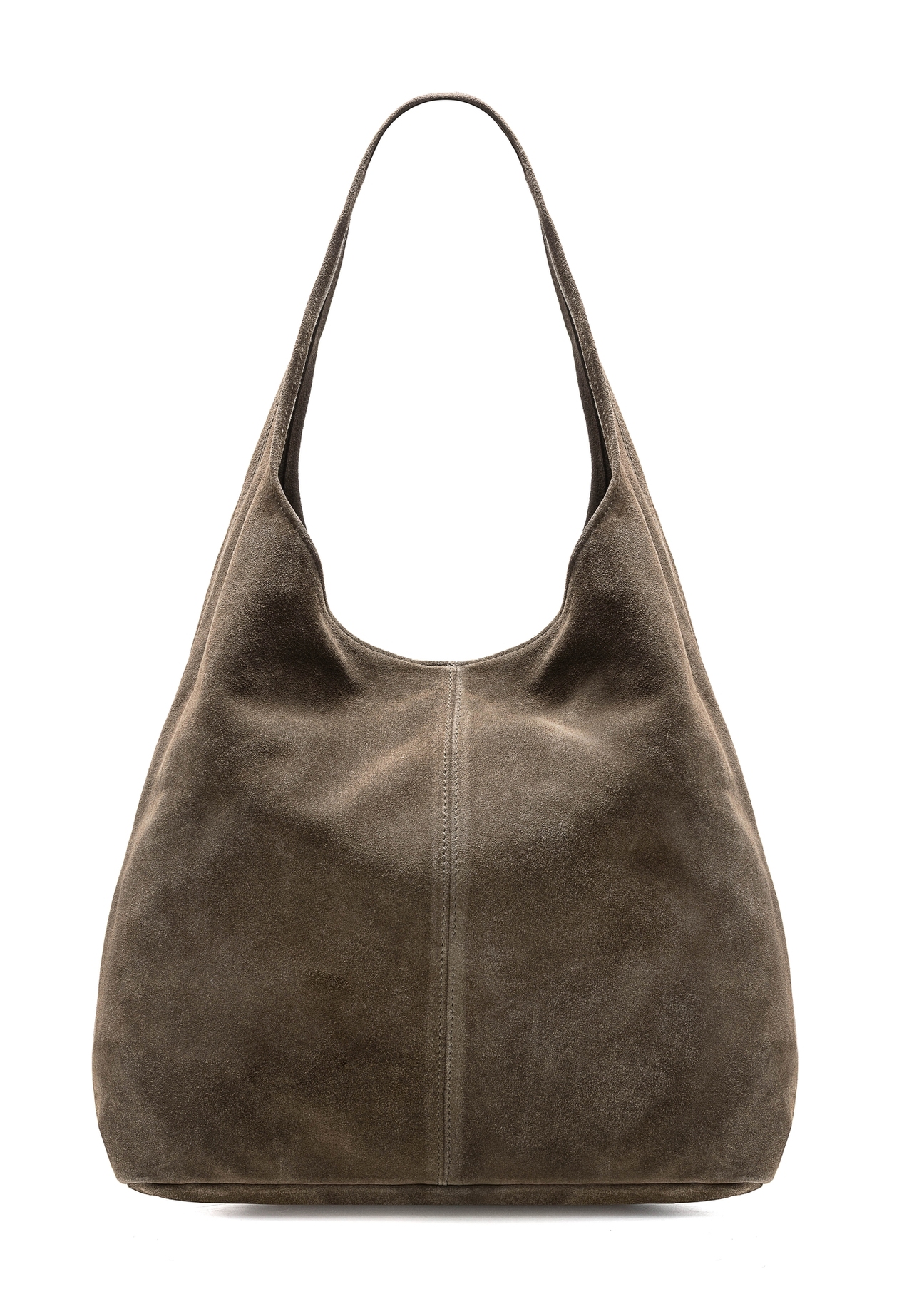 Zamszowa shopperka damska khaki TORES-1177-57(Z25)