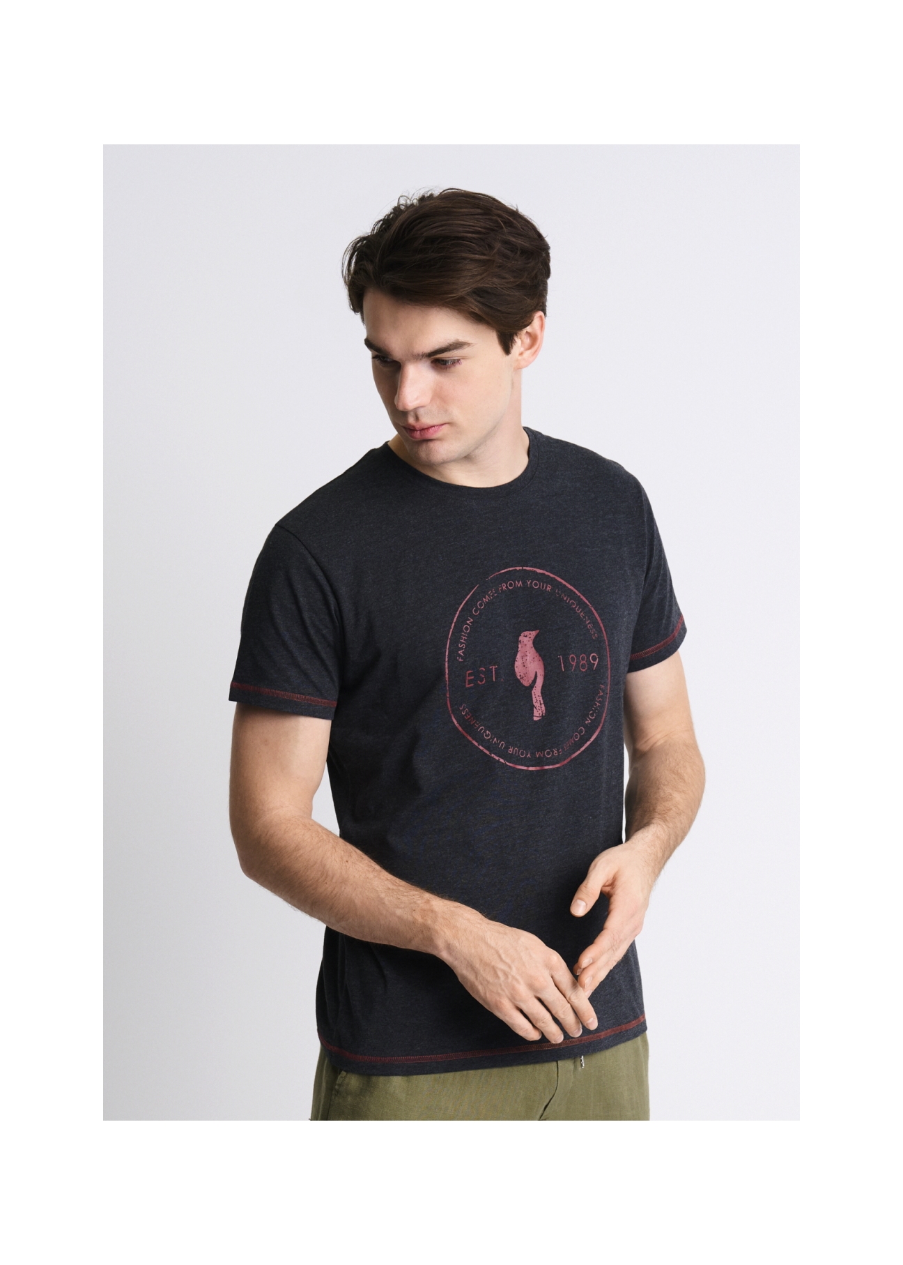 T-shirt męski TSHMT-0068-91(W22)-01