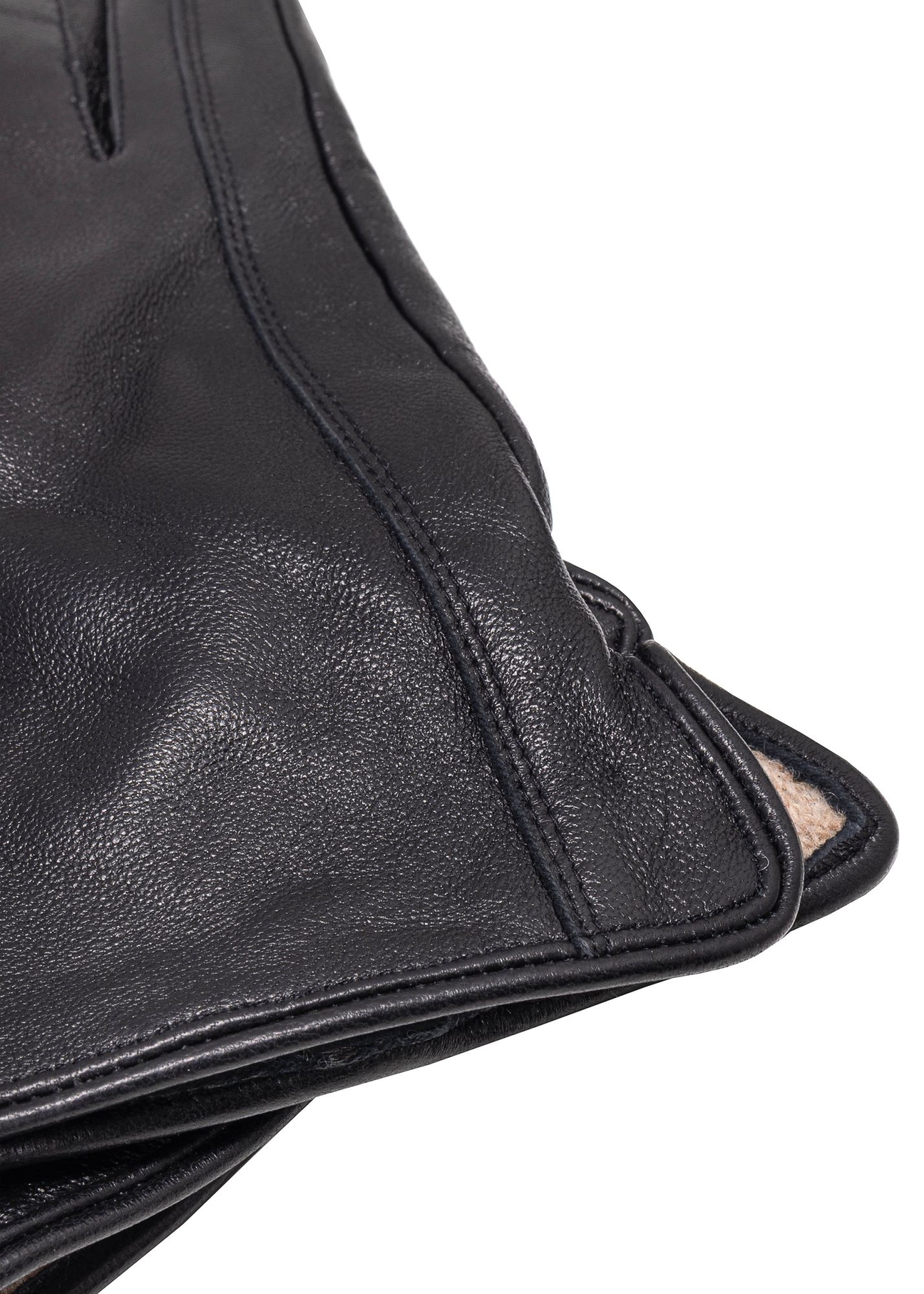 Czarne męskie rękawiczki skórzane REKMS-0087-99(Z25)