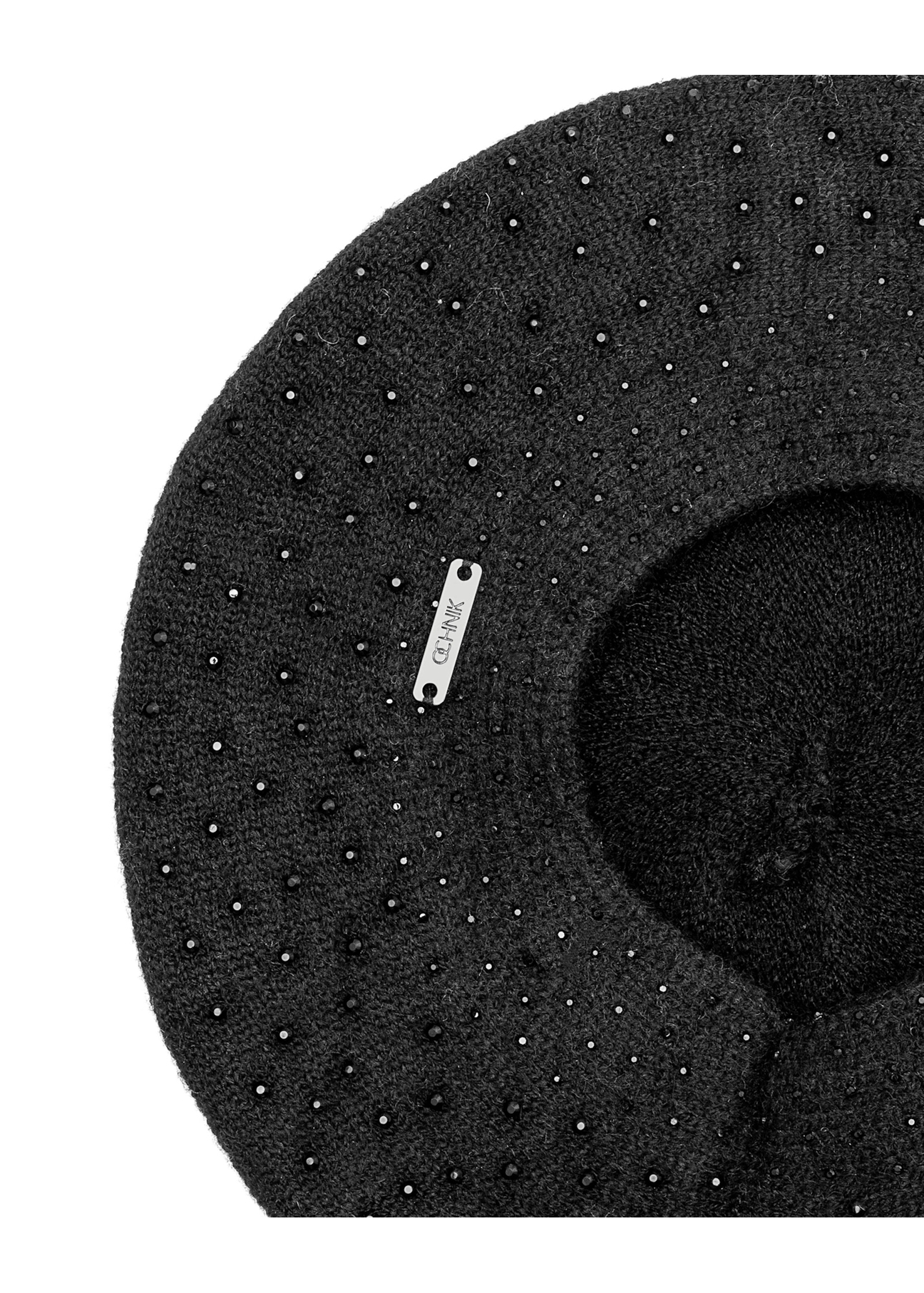 Czarny beret damski CZADT-0167A-99(Z25)