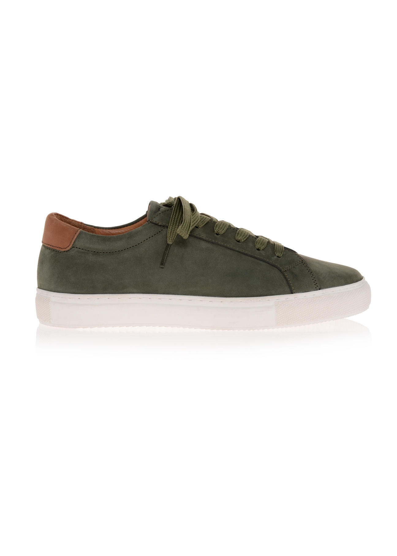 Zielone skórzane sneakersy męskie BUTYM-0438-54(W23)-01