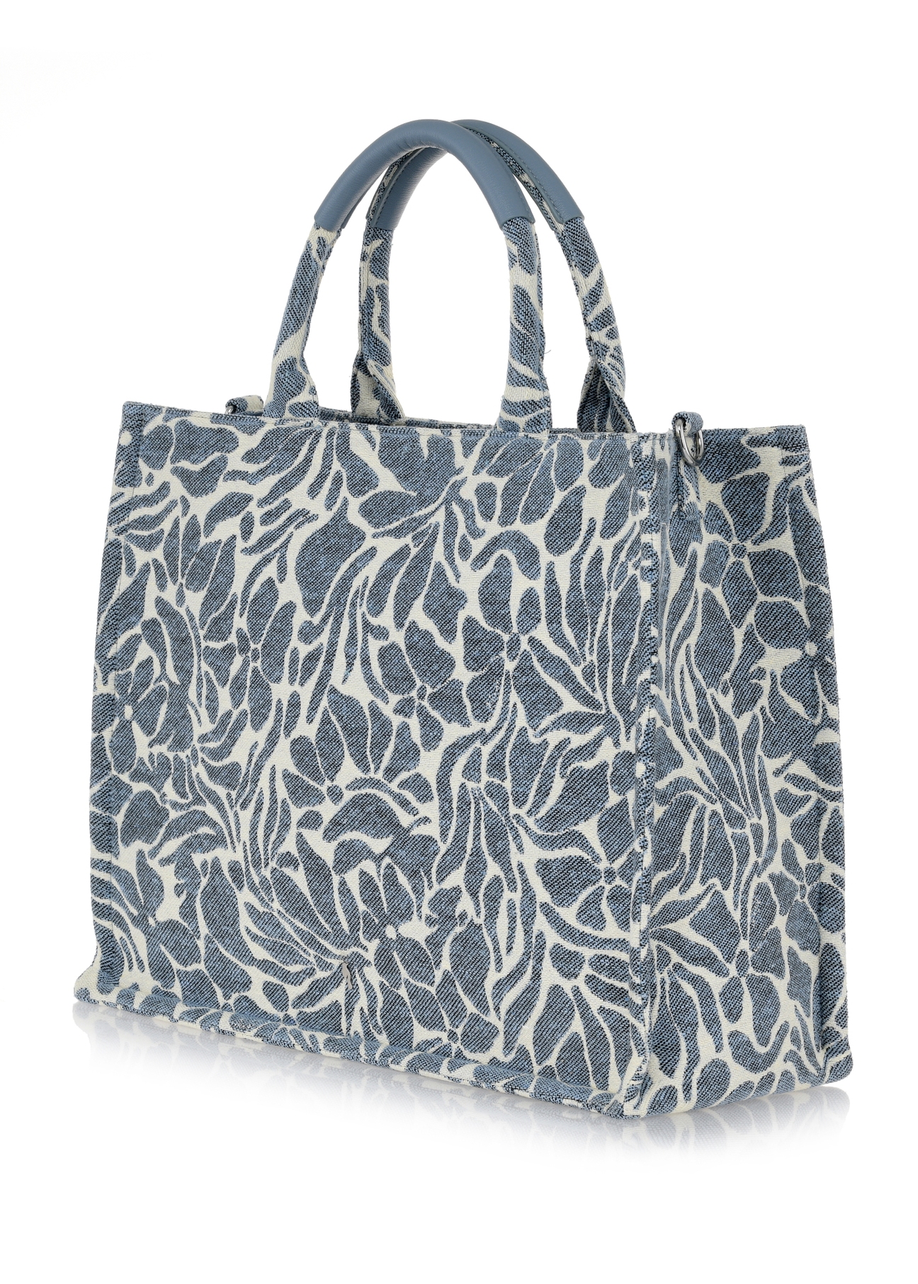 Błękitna torebka usztywniana shopper  TOREN-0873-15(W24)-03
