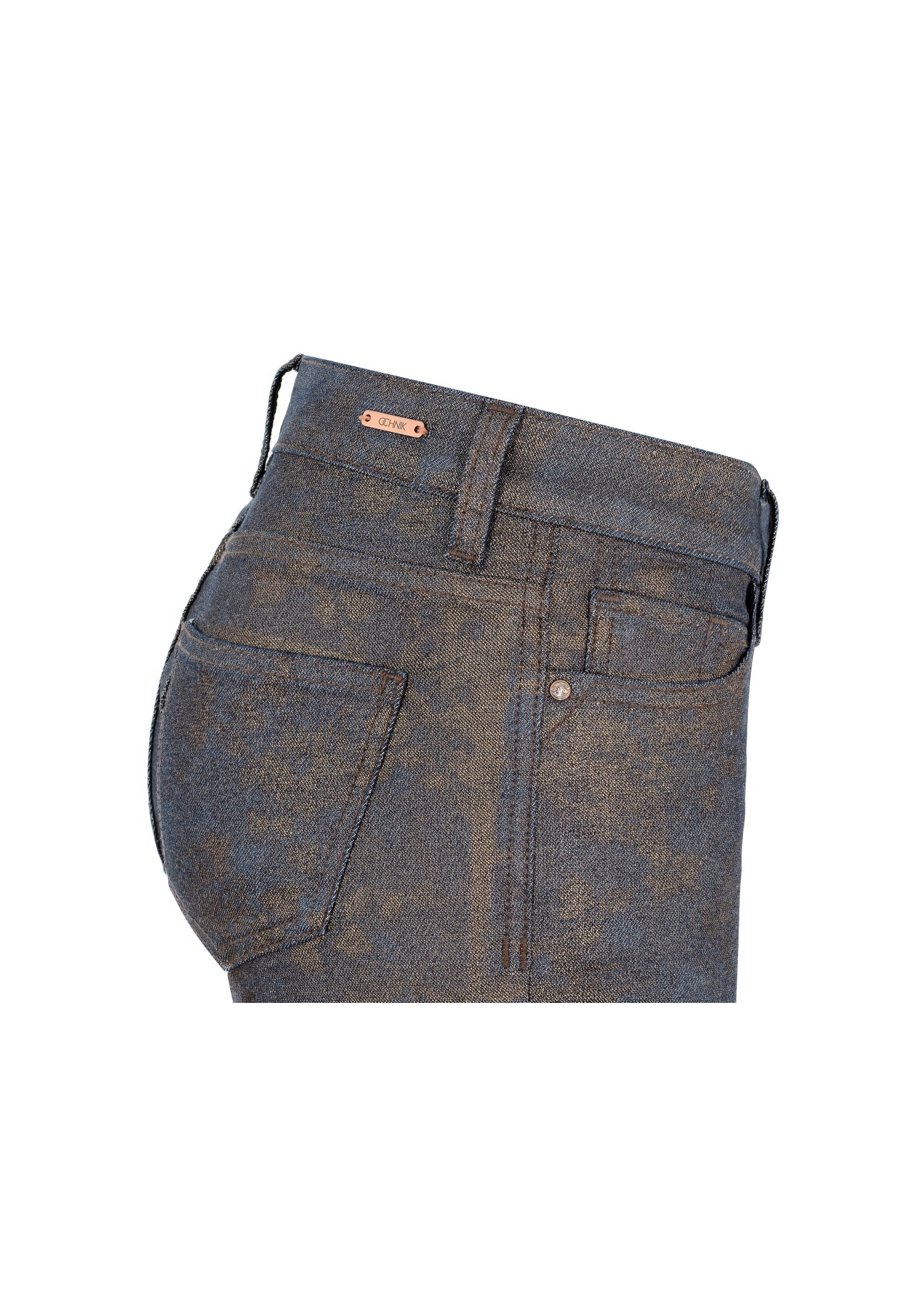 Metaliczne jeansy damskie JEADT-0002-69(Z17)-03