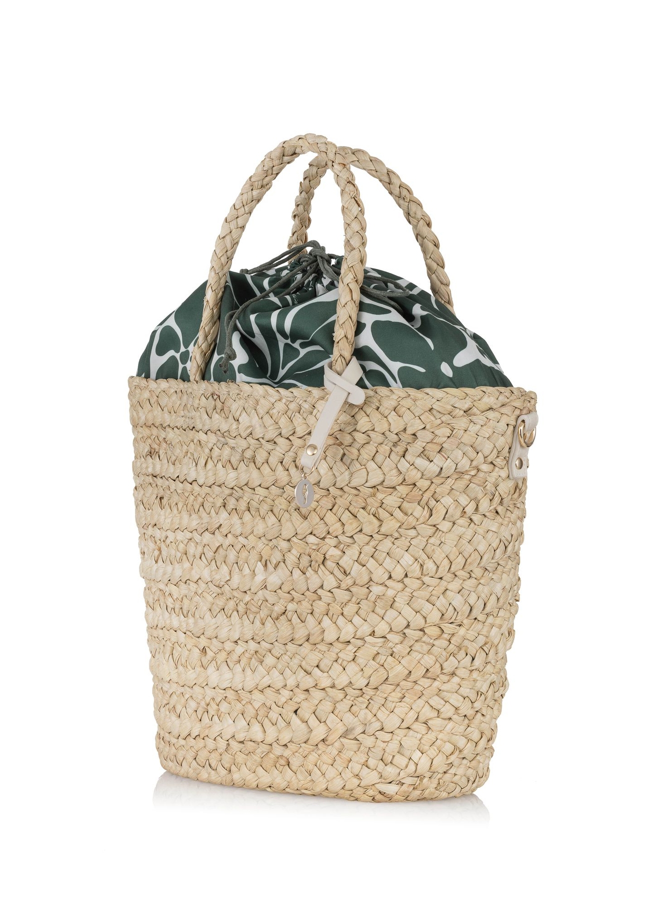 Beżowy shopper ze słomki naturalnej TOREC-0939-81(W24)-03