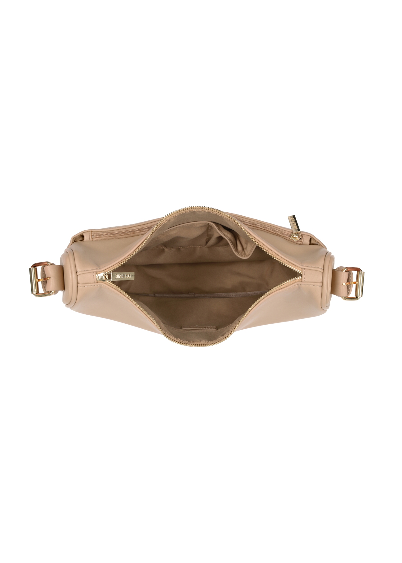 Beżowa torebka damska typu saddle bag TOREC-0814-80(W23)-05