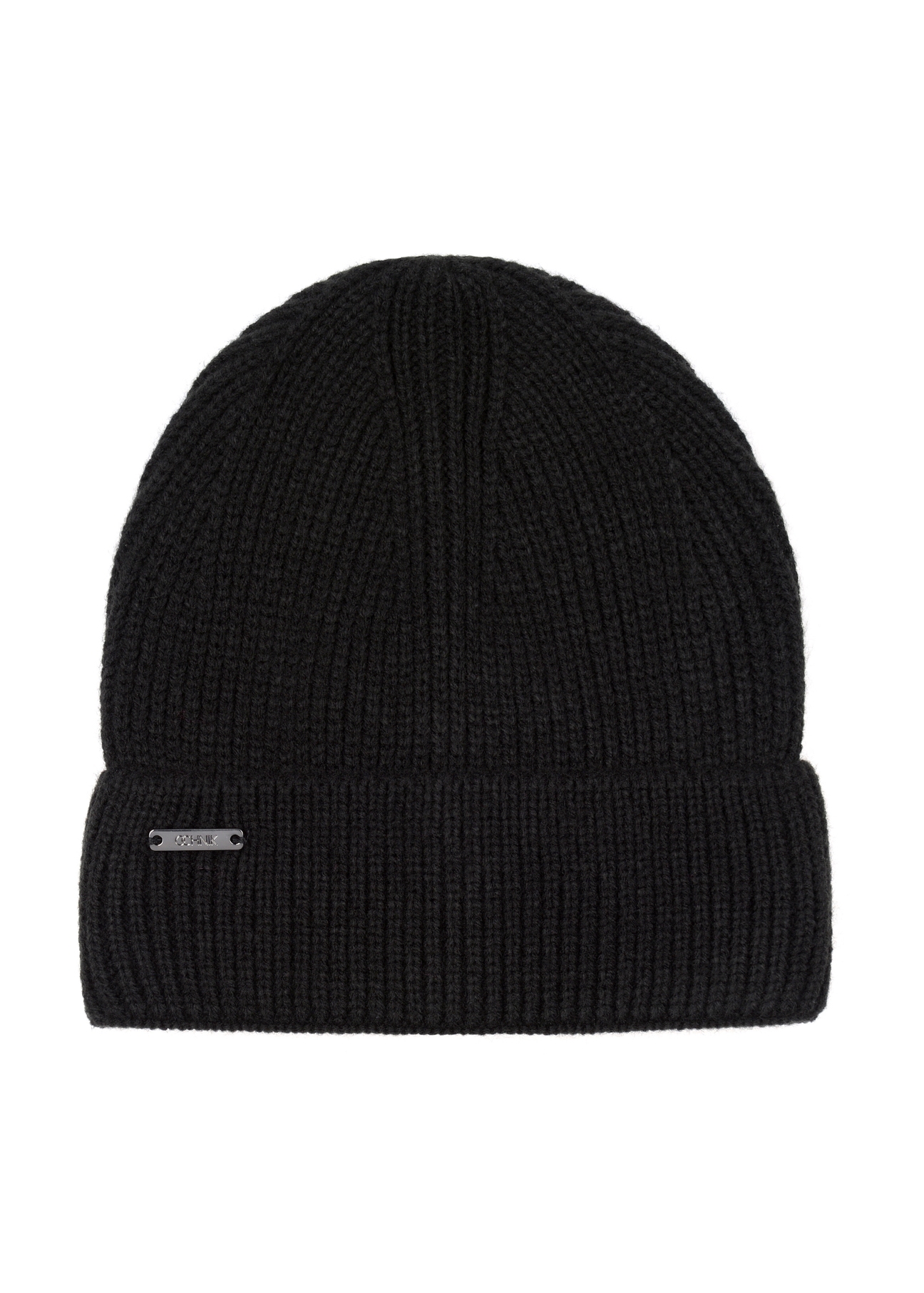 Czarna czapka zimowa damska CZADT-0162-99(Z23)-02