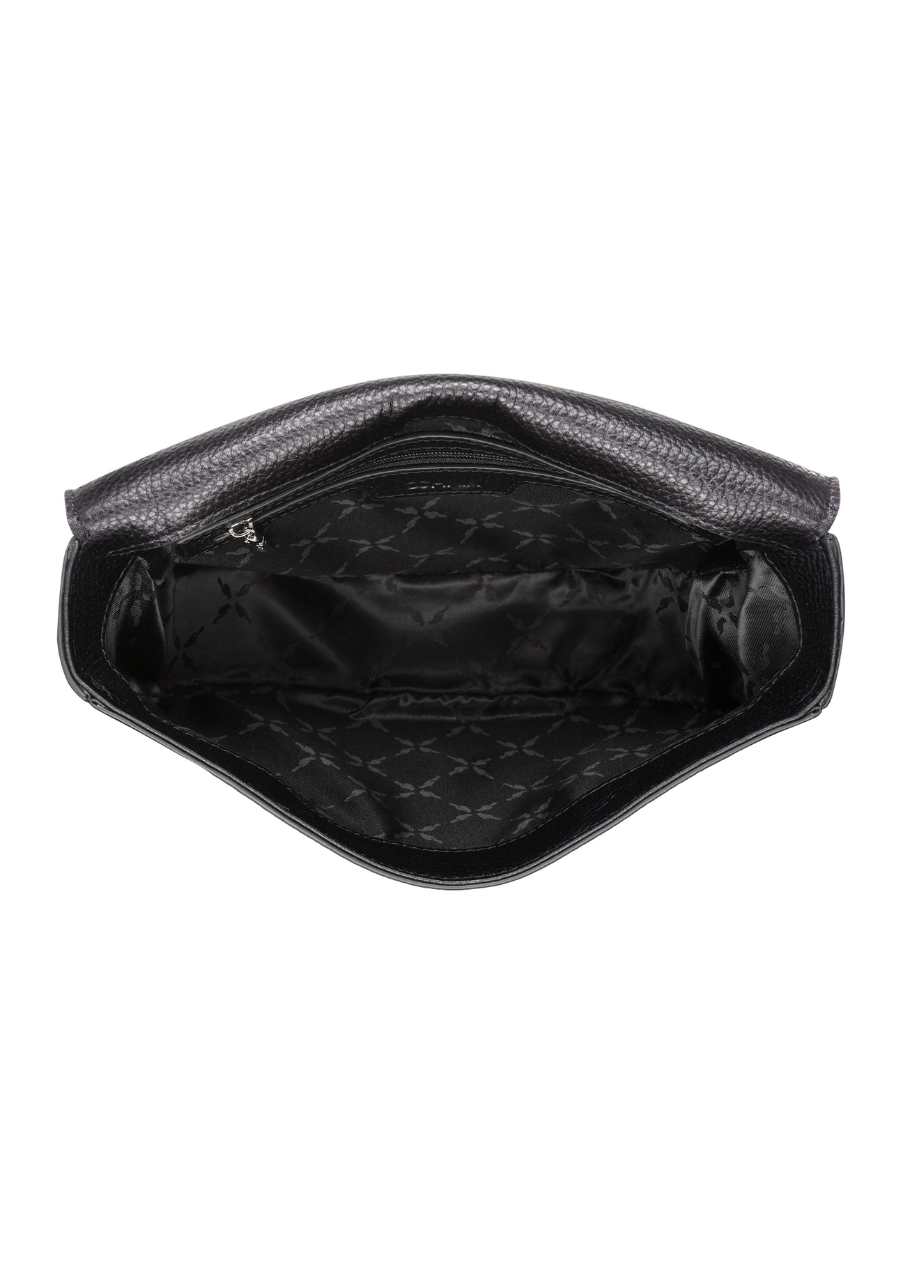 Czarna skórzana torebka damska na ramię TORES-1218-9I(W26), widok produktu w środku na białym tle.