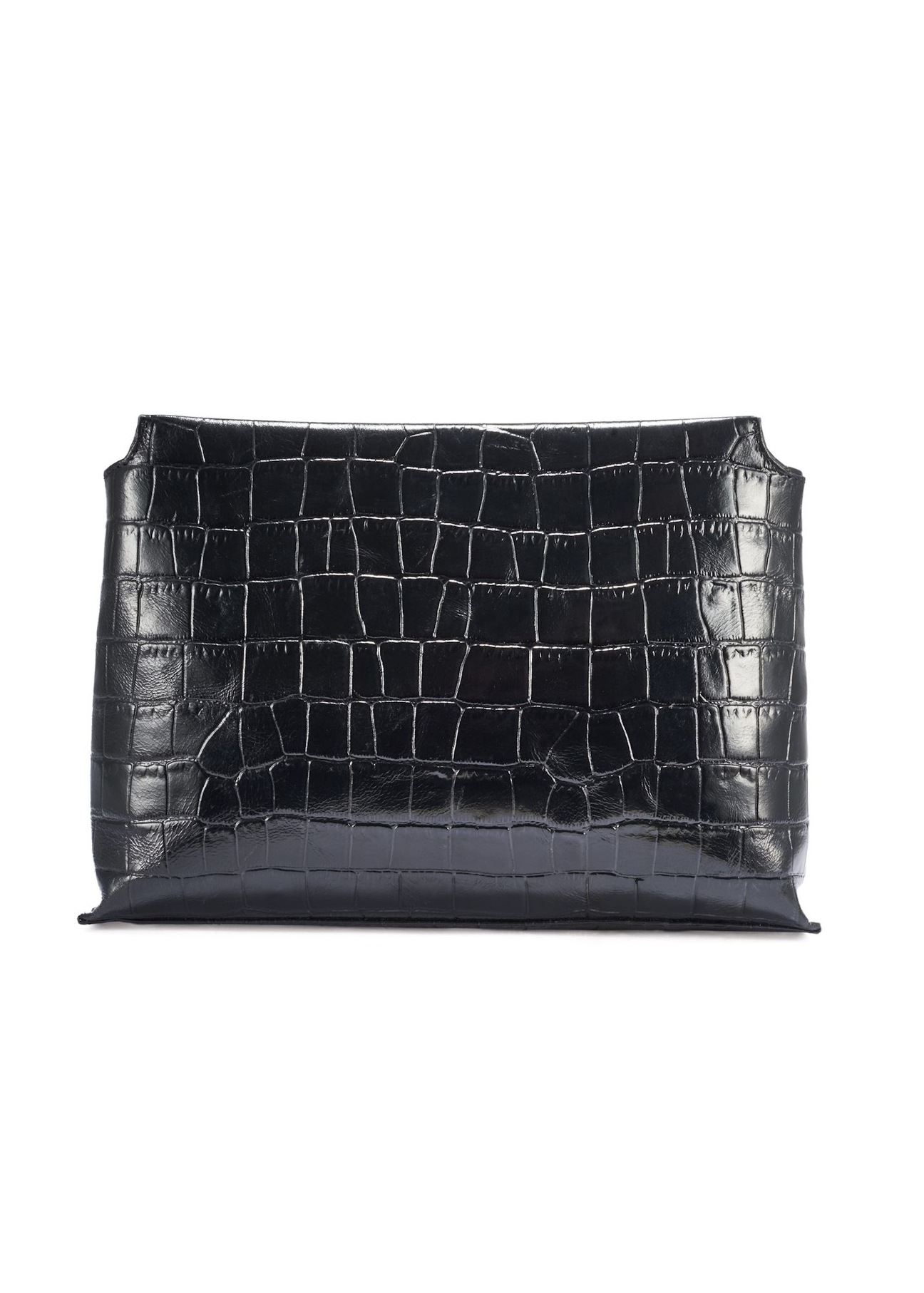 Czarna torebka damska croco TORES-1159-9G(Z26)