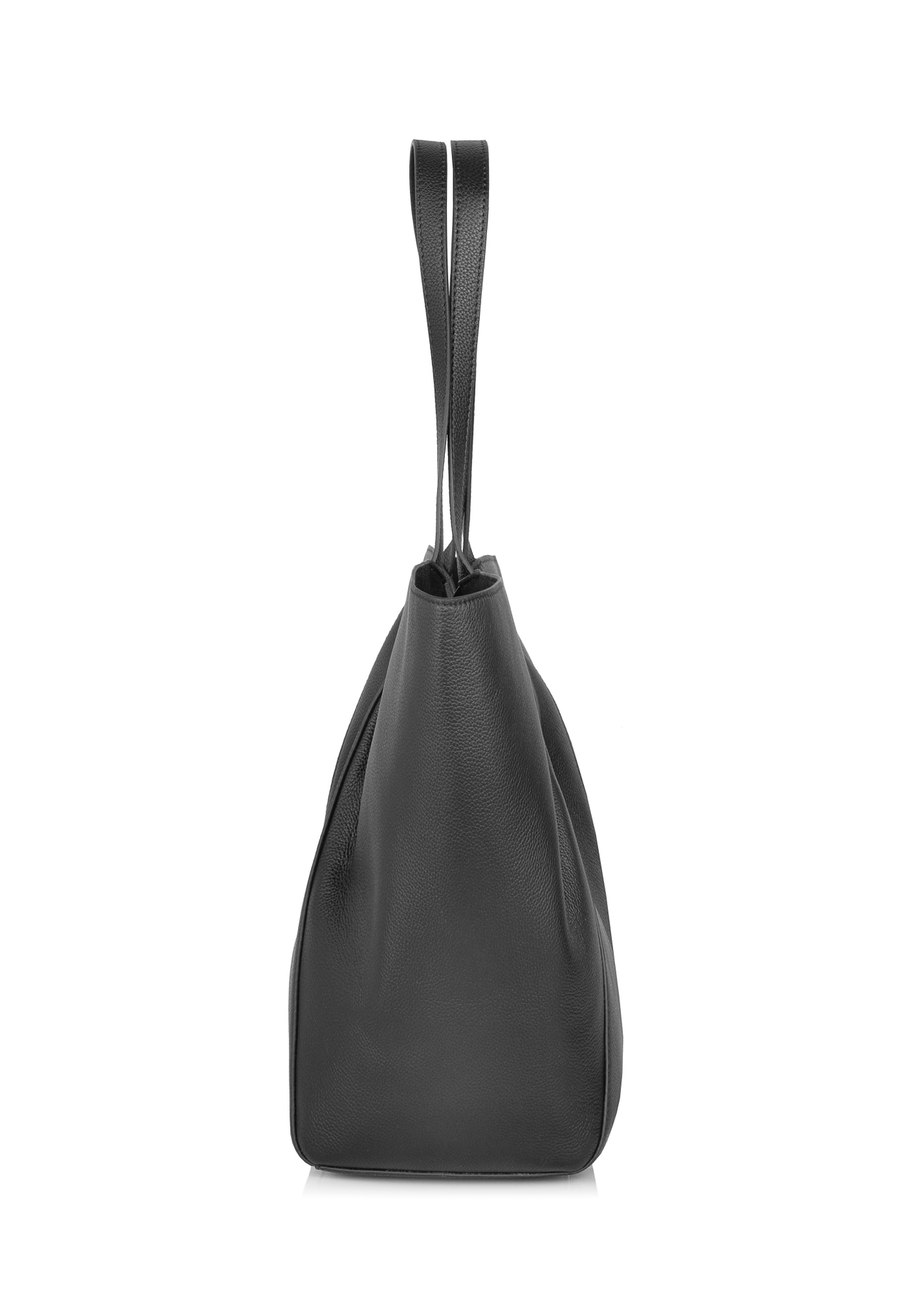 Skórzana czarna torebka shopper damska TORES-1000-99(W24)-04