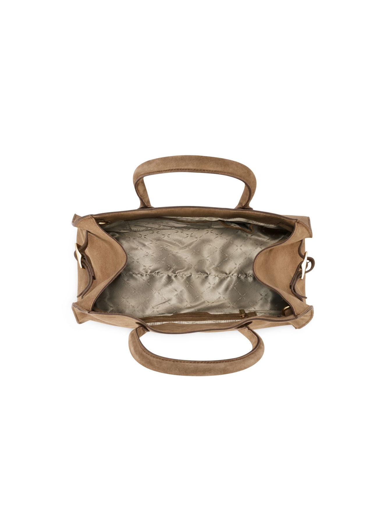 Zamszowa torebka w kolorze beżowym TORES-1191-1B(W26)