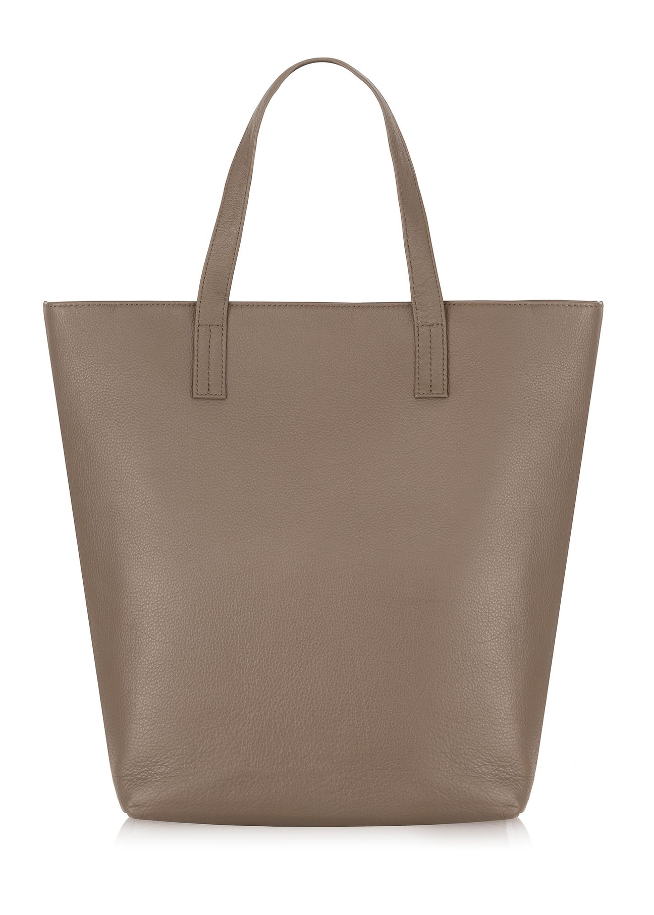 Skórzana brązowa torebka shopper damska TORES-0850A-80(W24)-05