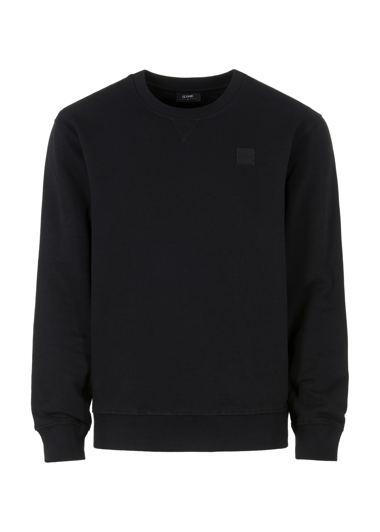 Czarna bluza męska z logo BLZMT-0057-99(W23)-03