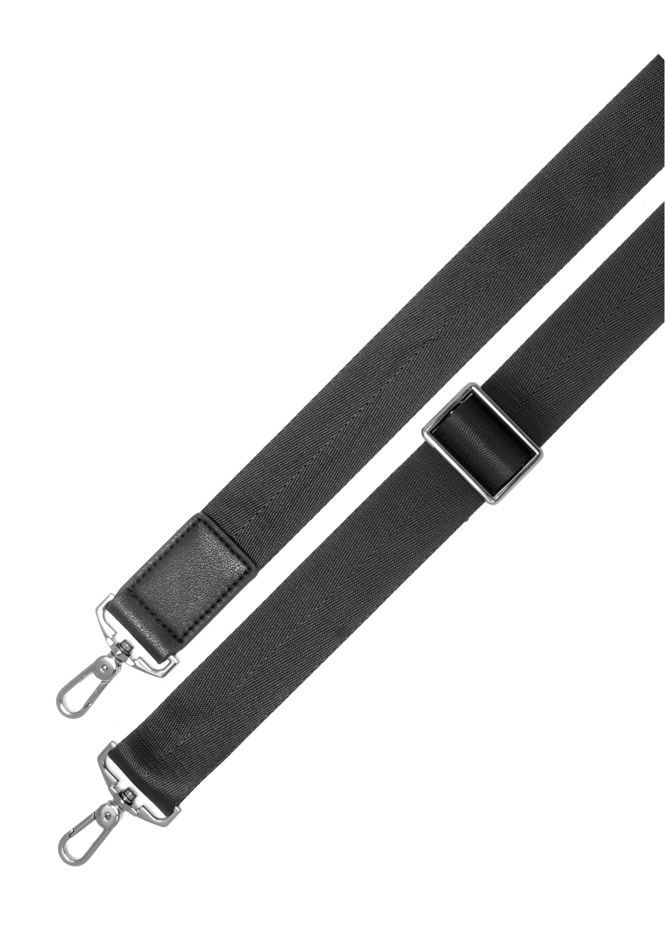 Czarna skórzana teczka męska TORMS-0536-9I(Z26), widok paska produktu na białym tle.