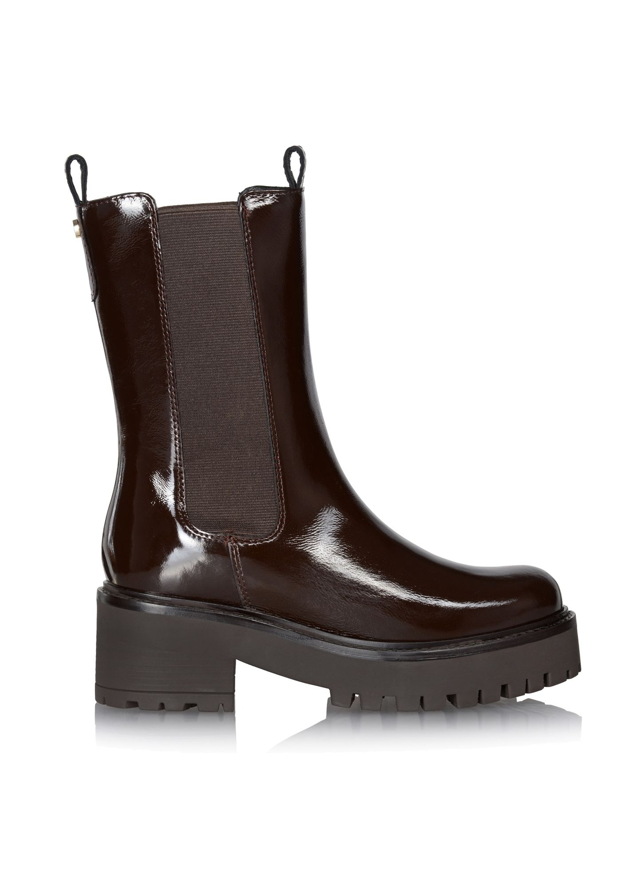 Brązowe skórzane botki damskie BUTYD-1006-89(Z23)-01