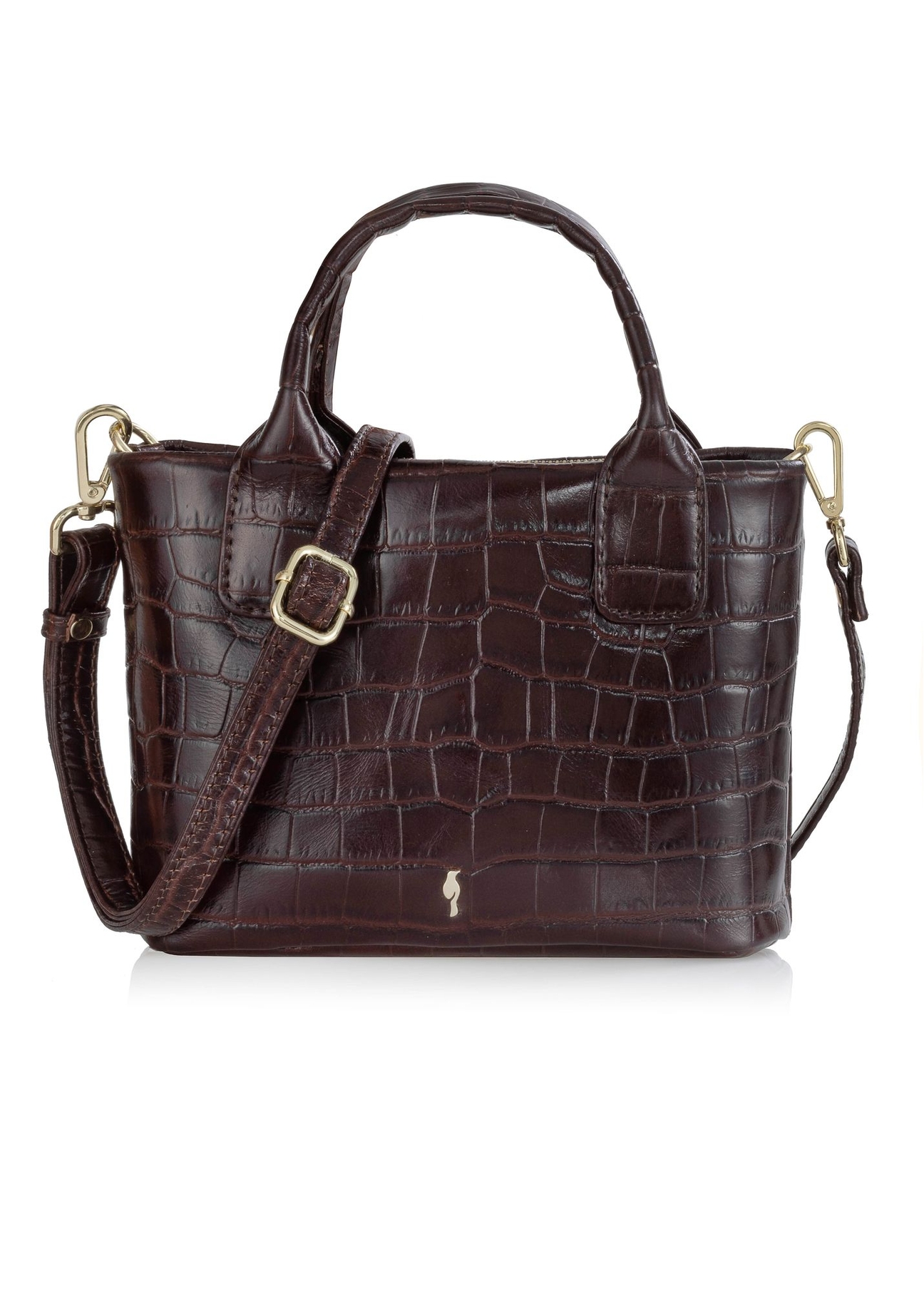 Mały skórzany kuferek damski croco TORES-1012-90(W24)-01