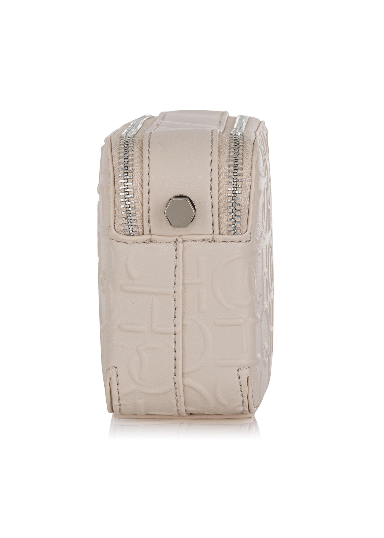 Wytłaczana kremowa torebka damska TOREC-0870-12(Z23)-03