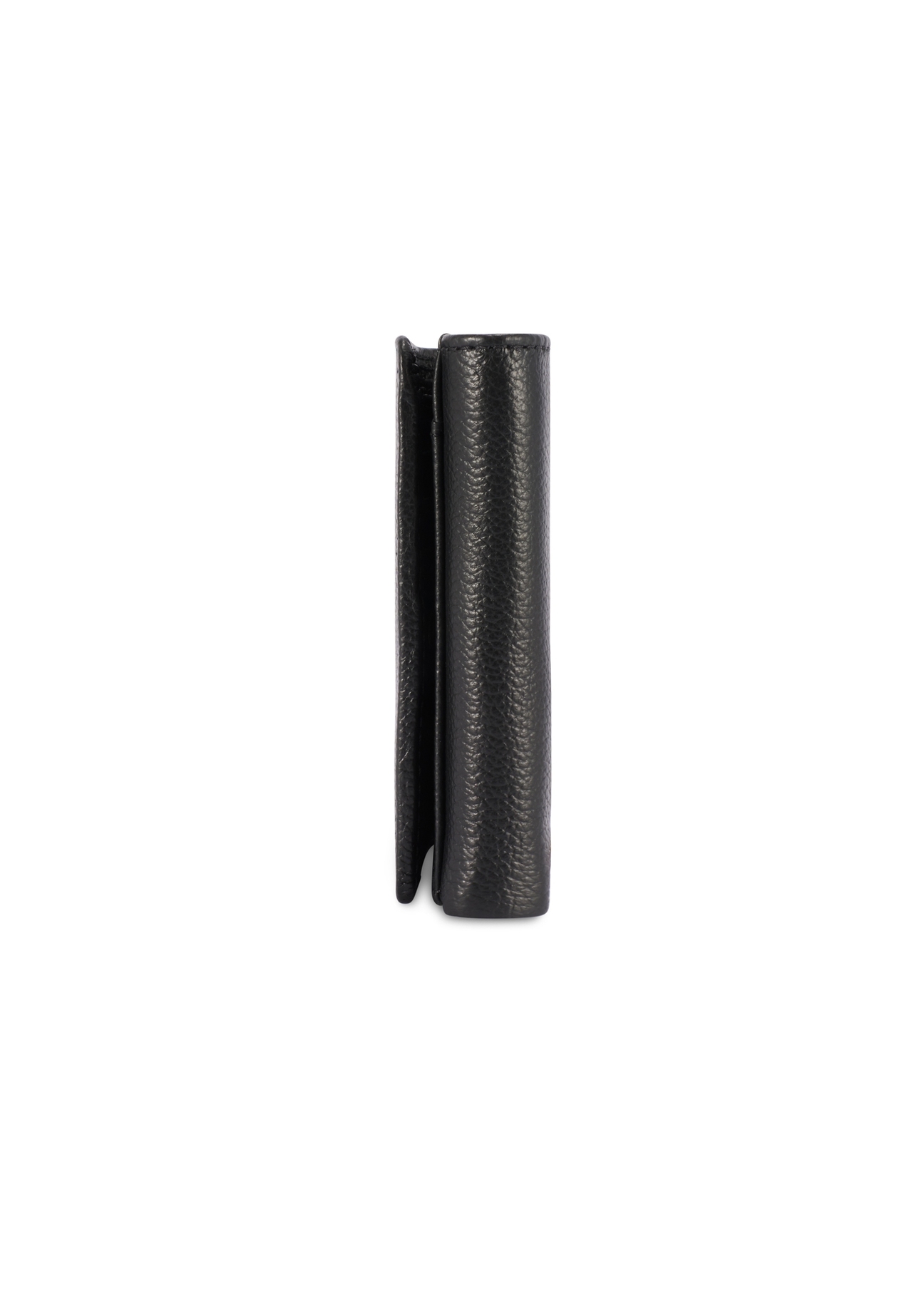 Mały skórzany portfel męski PORMS-0688-9I(W26), widok produktu z boku na białym tle.