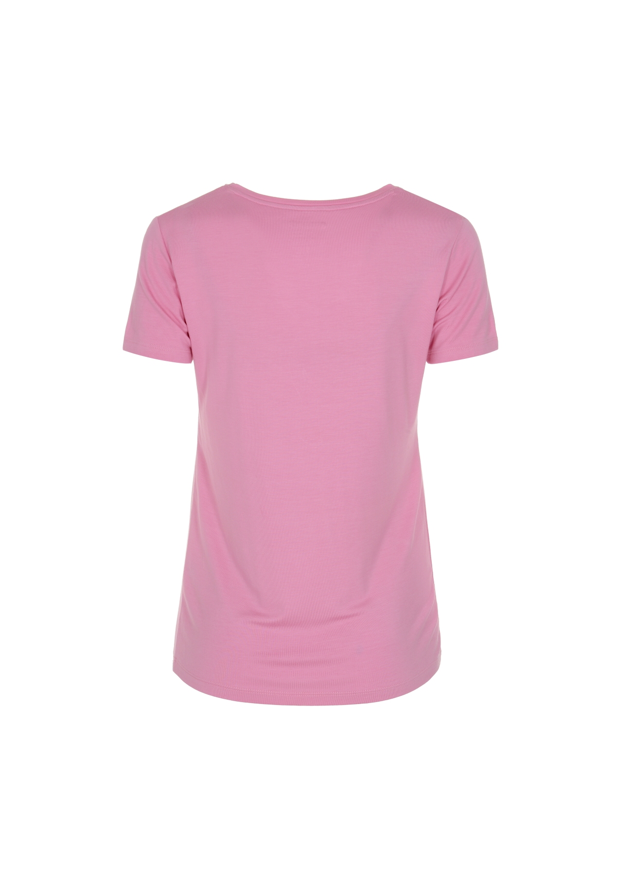 Różowy T-shirt damski z wilgą TSHDT-0086-31(W22)-02