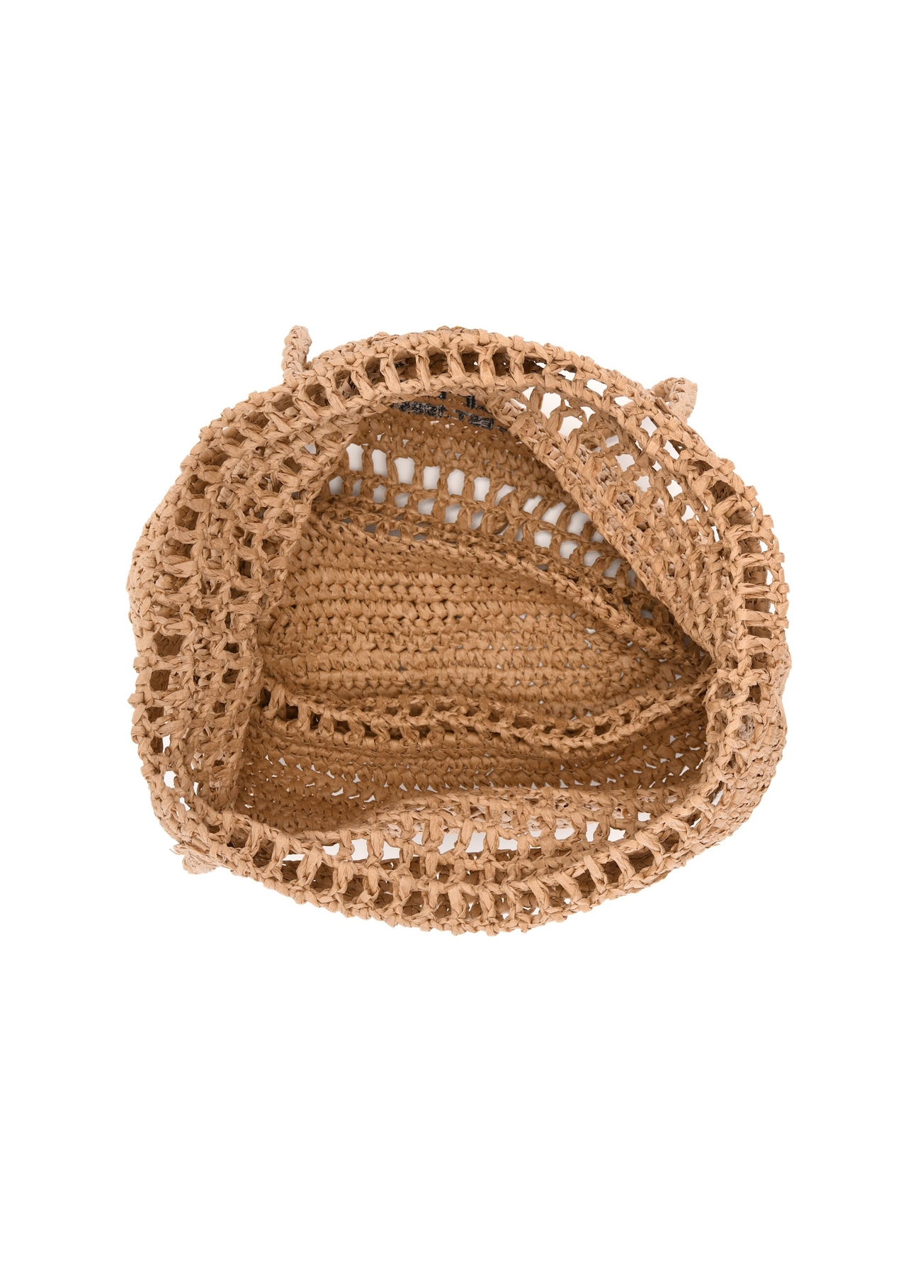 Słomkowa beżowa torebka shopper damska TOREC-0924-1E(W26), widok produktu w środku na białym tle.