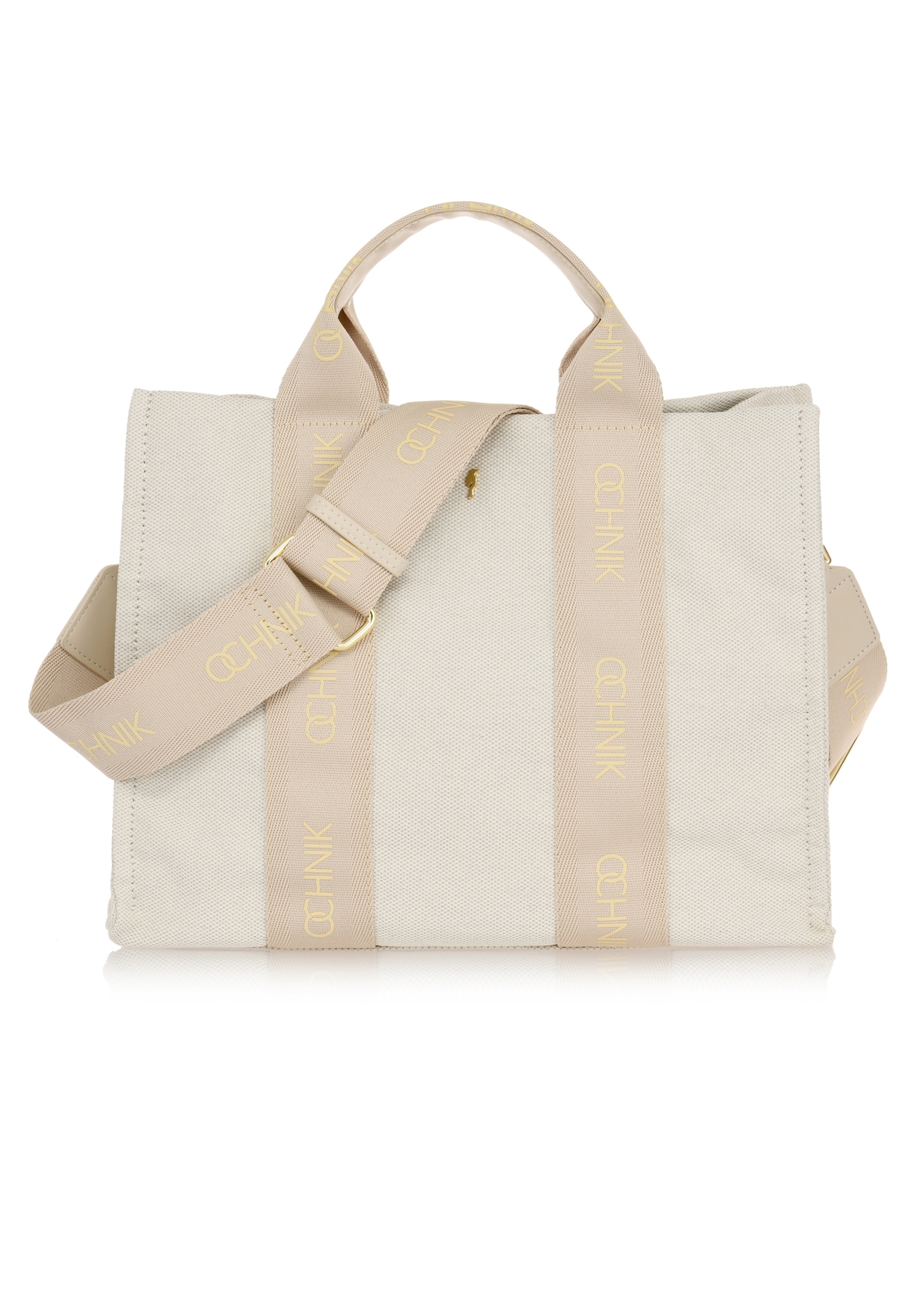 Kremowa torebka damska typu tote bag TOREN-0288-12(W24)-01