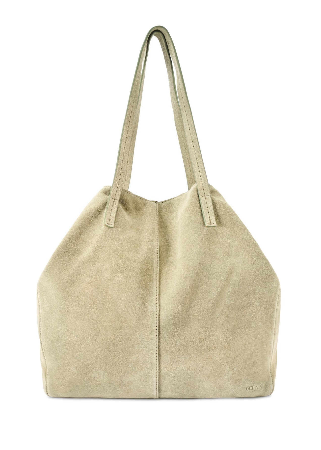 Skórzana szałwiowa torebka damska TORES-1252-8F(W26) - widok produktu z przodu, na białym tle. 