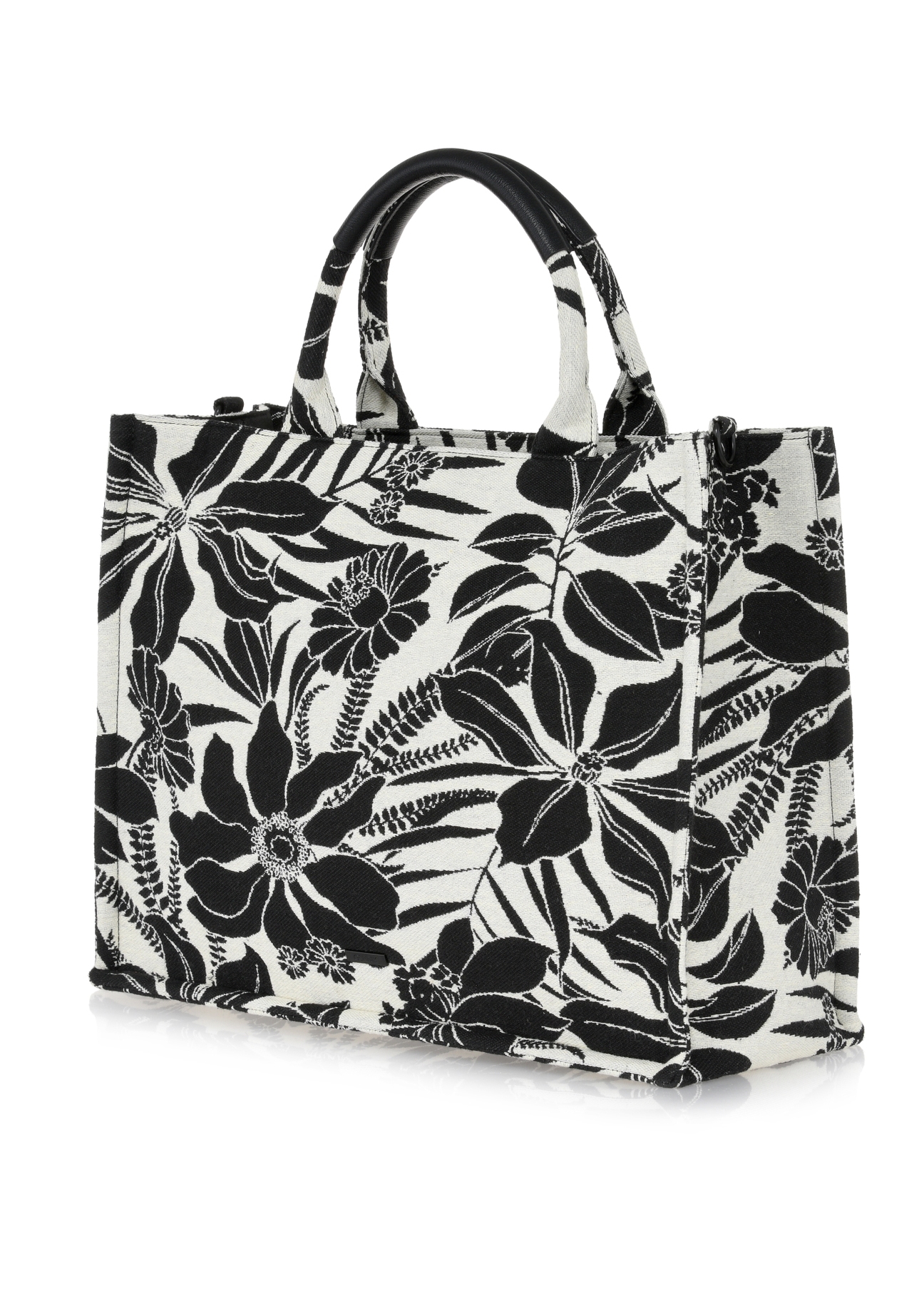 Czarna torebka usztywniana shopper TOREN-0873-98(W24)-04